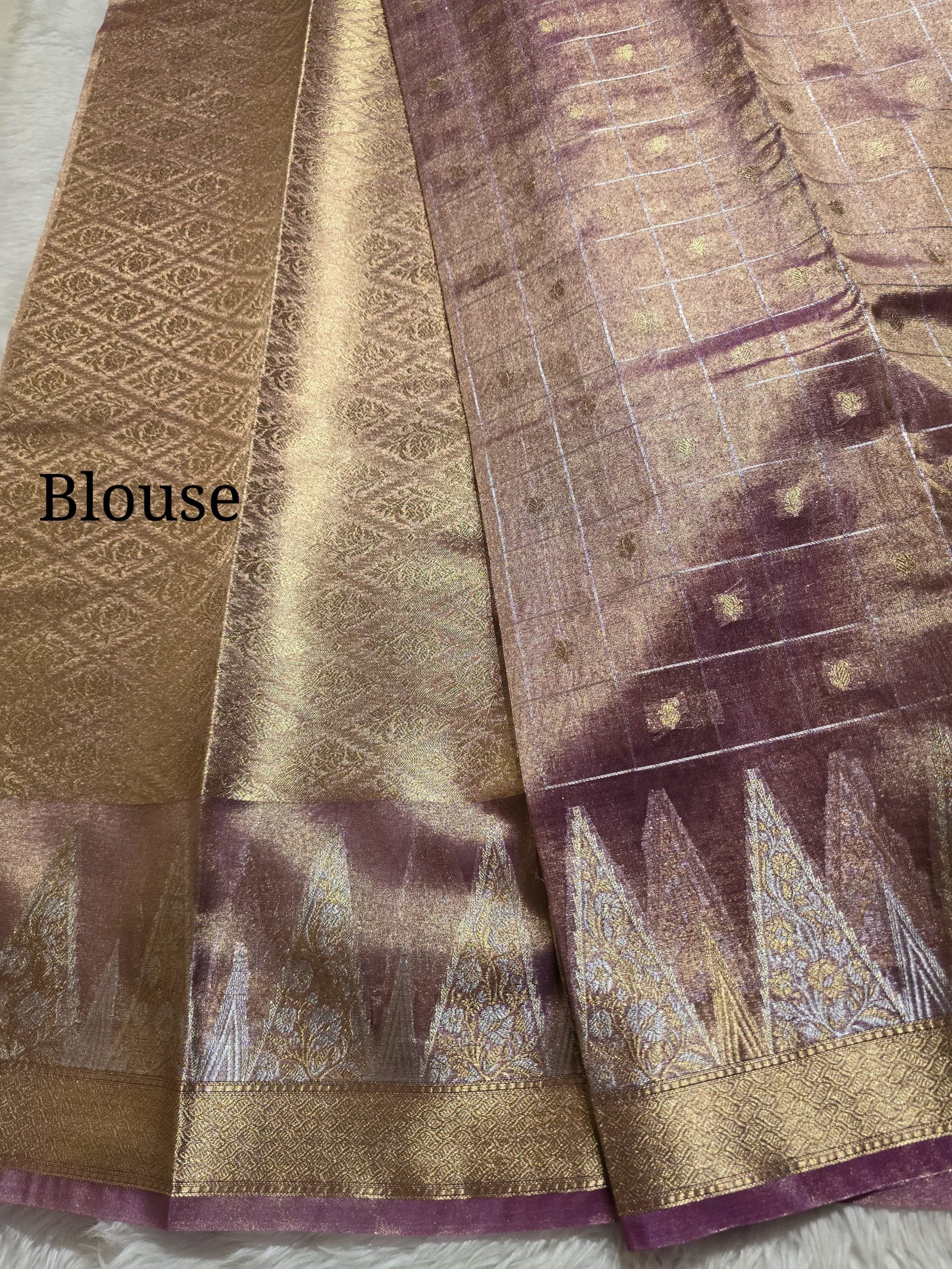 RADHI CHECKS-PASTEL PINK SAREE