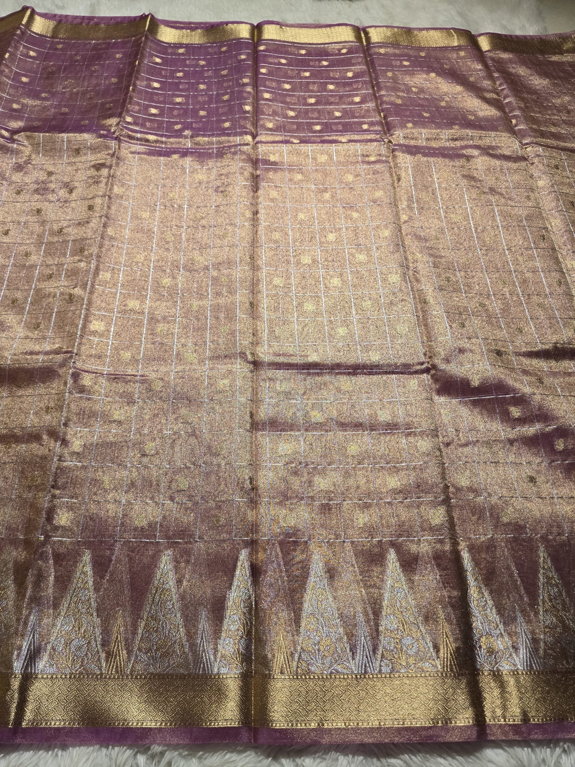 RADHI CHECKS-PASTEL PINK SAREE