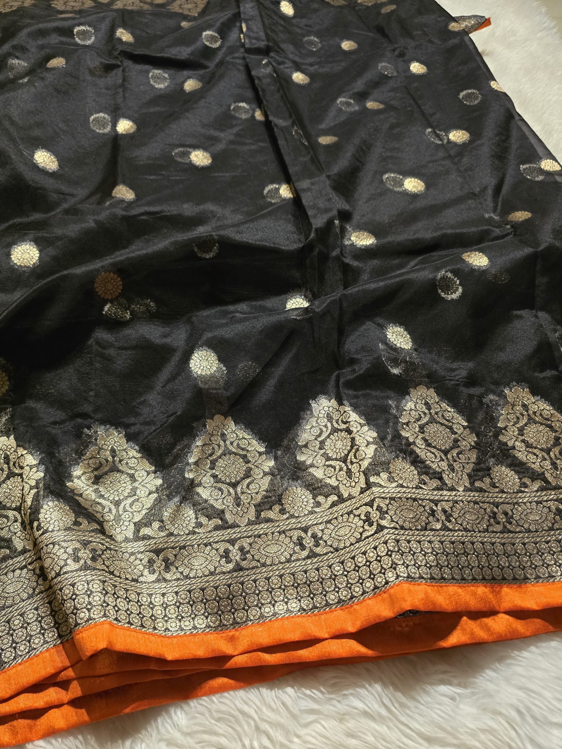 ORGANZA BLACK SAREE