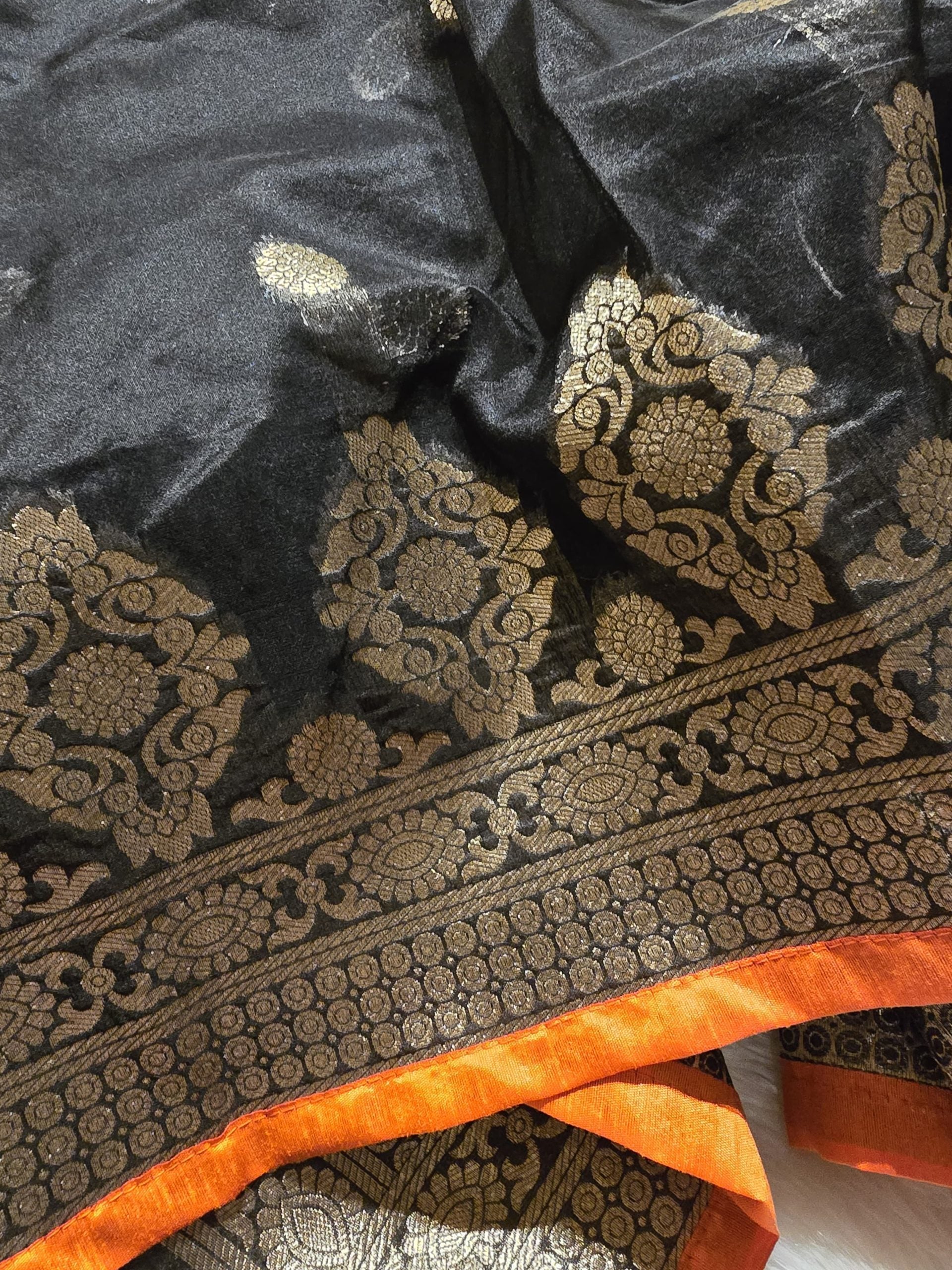 ORGANZA BLACK SAREE