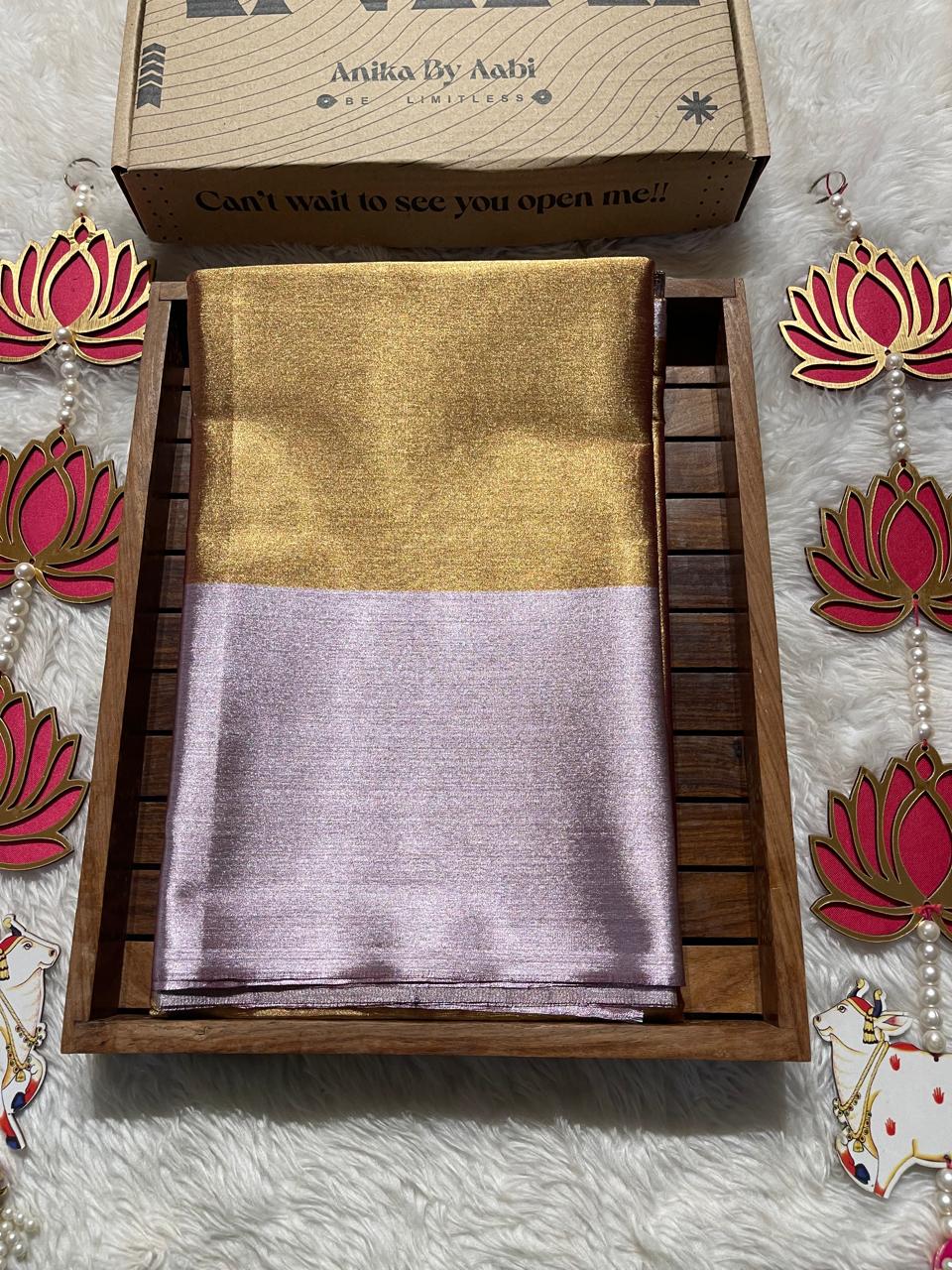 MIRCHI-GOLD DUAL TONE SAREE