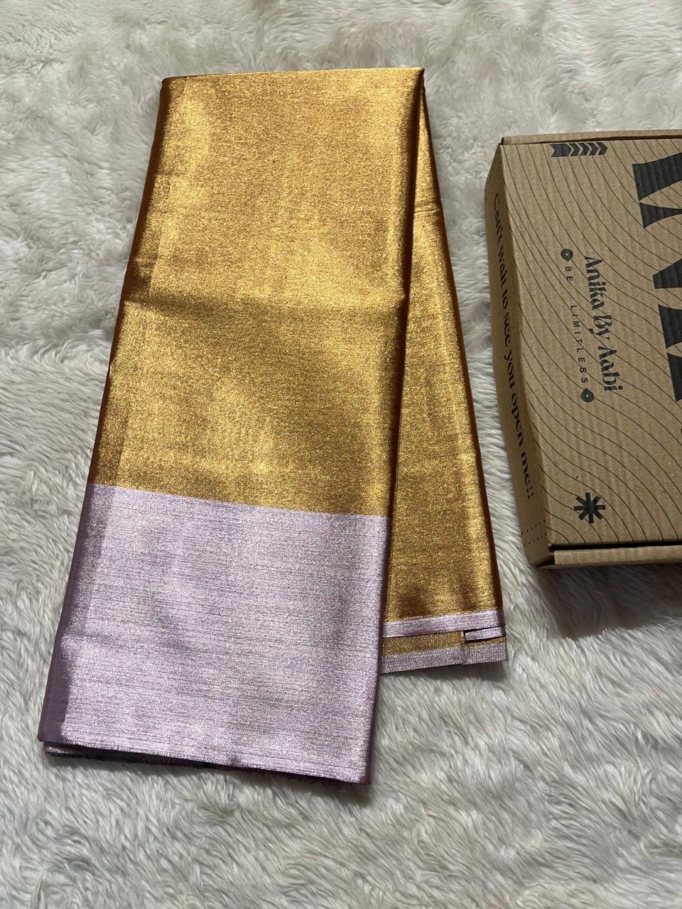 MIRCHI-GOLD DUAL TONE SAREE
