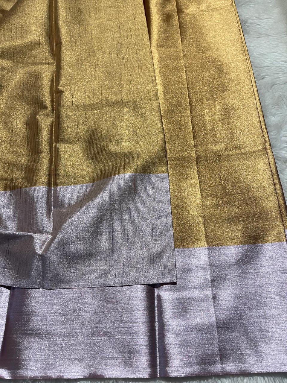 MIRCHI-GOLD DUAL TONE SAREE
