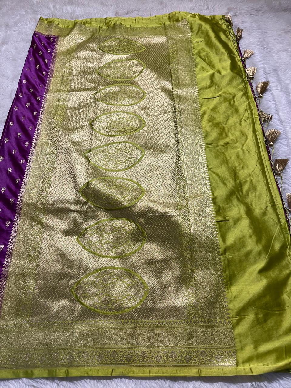 NIRA-PURPLE DUAL TONE SAREE