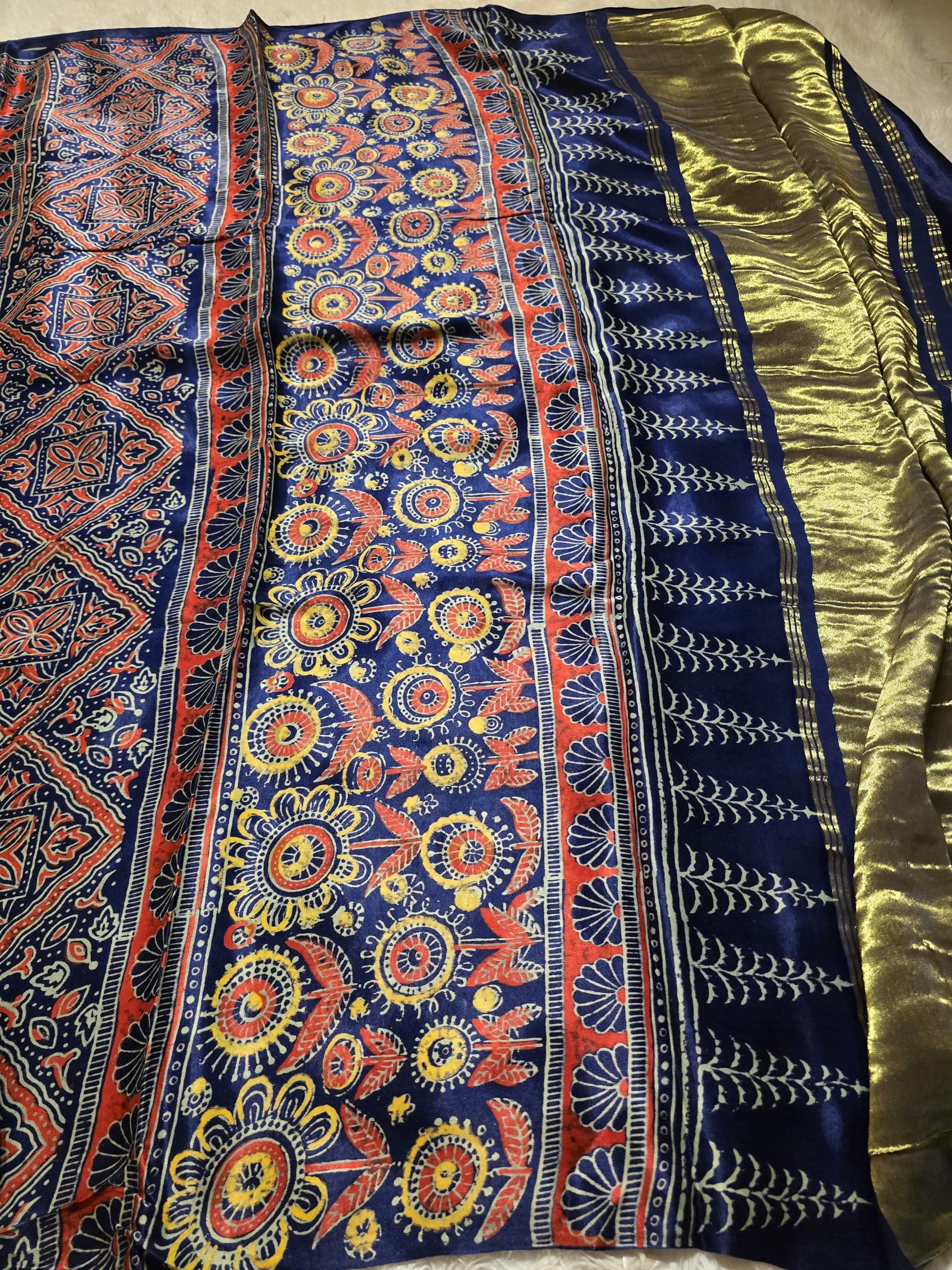 AJRAKH-INDIGO AND YELLOW