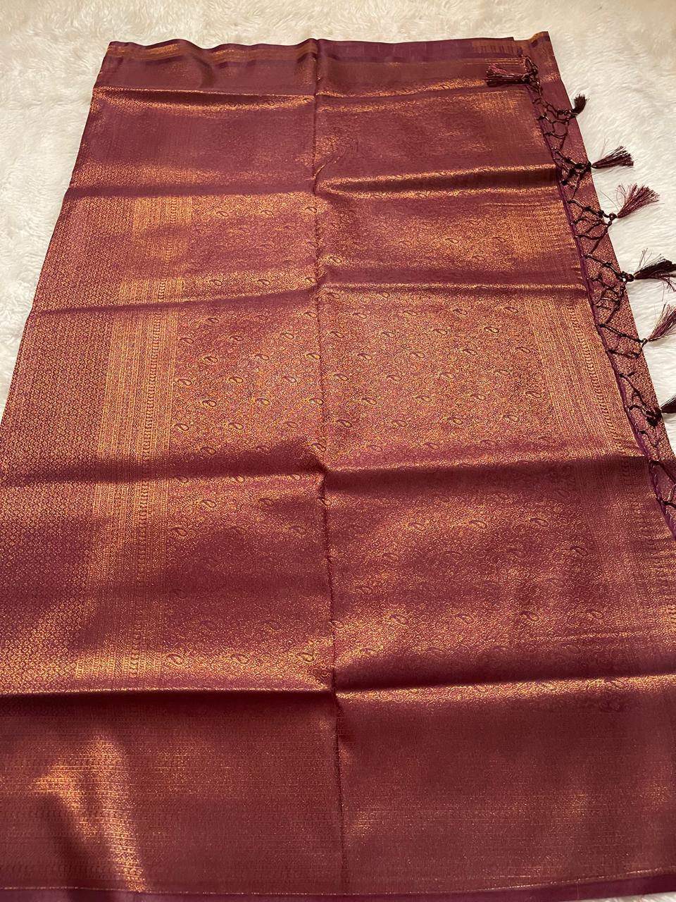 ROYAL AFFAIR-DARK BROWN SAREE