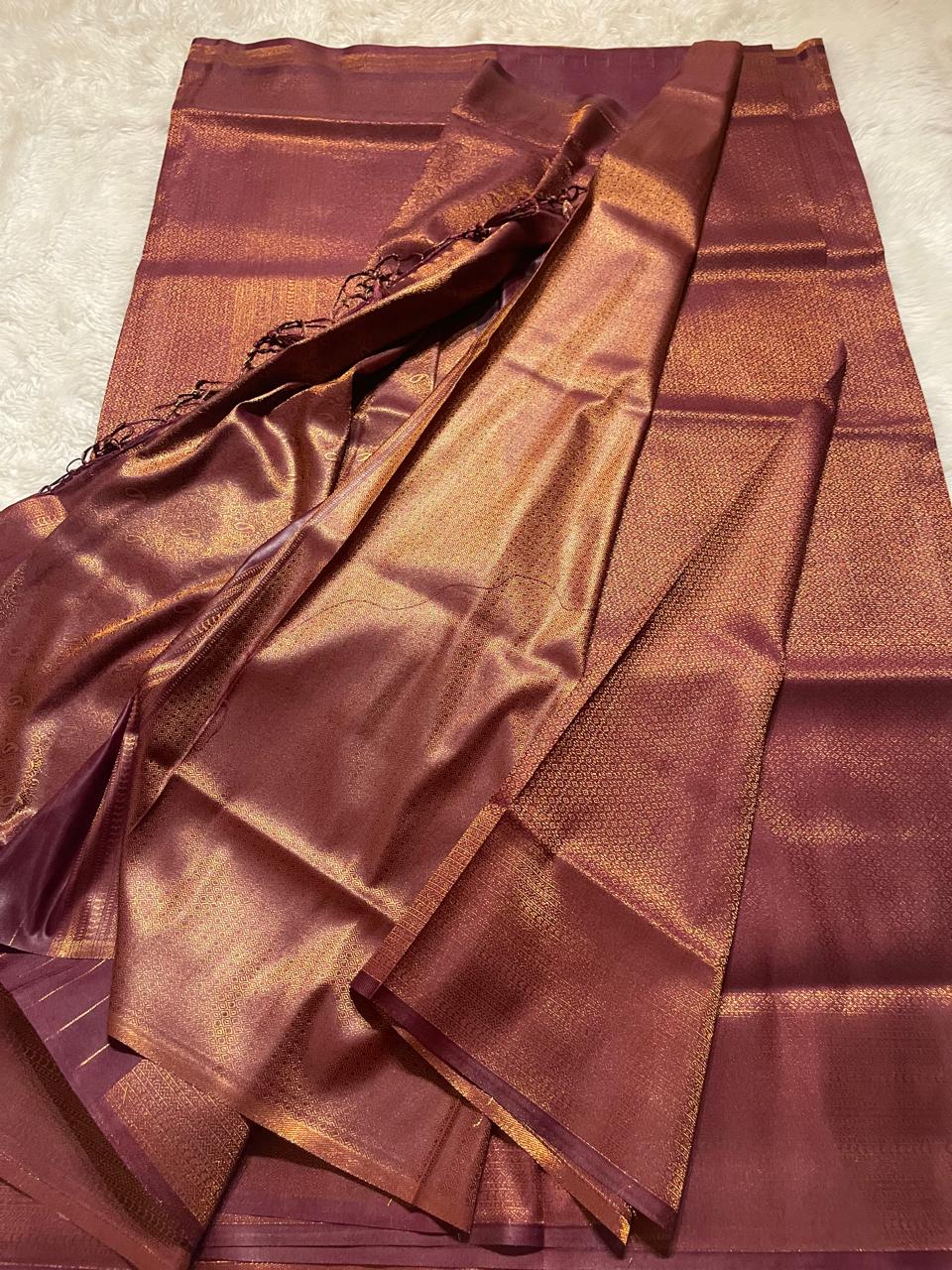 ROYAL AFFAIR-DARK BROWN SAREE