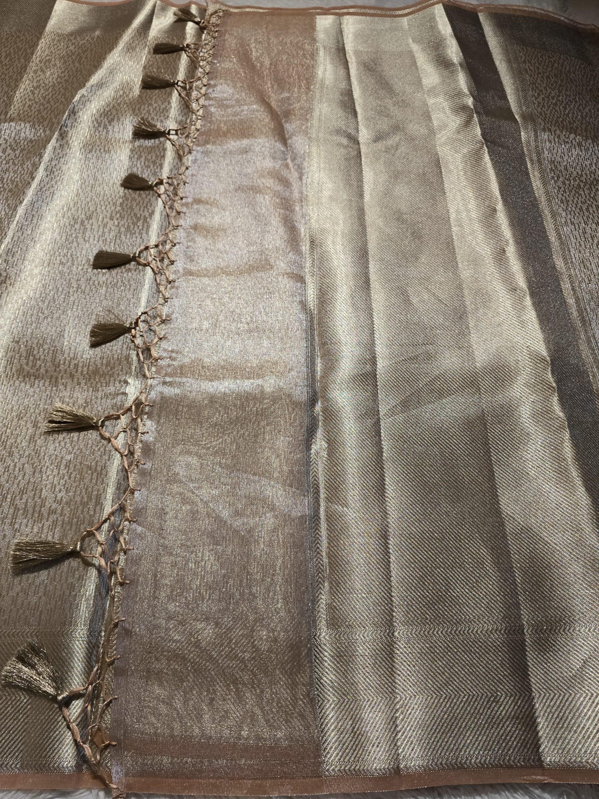HEERA-SILVER WITH PEACH SAREE