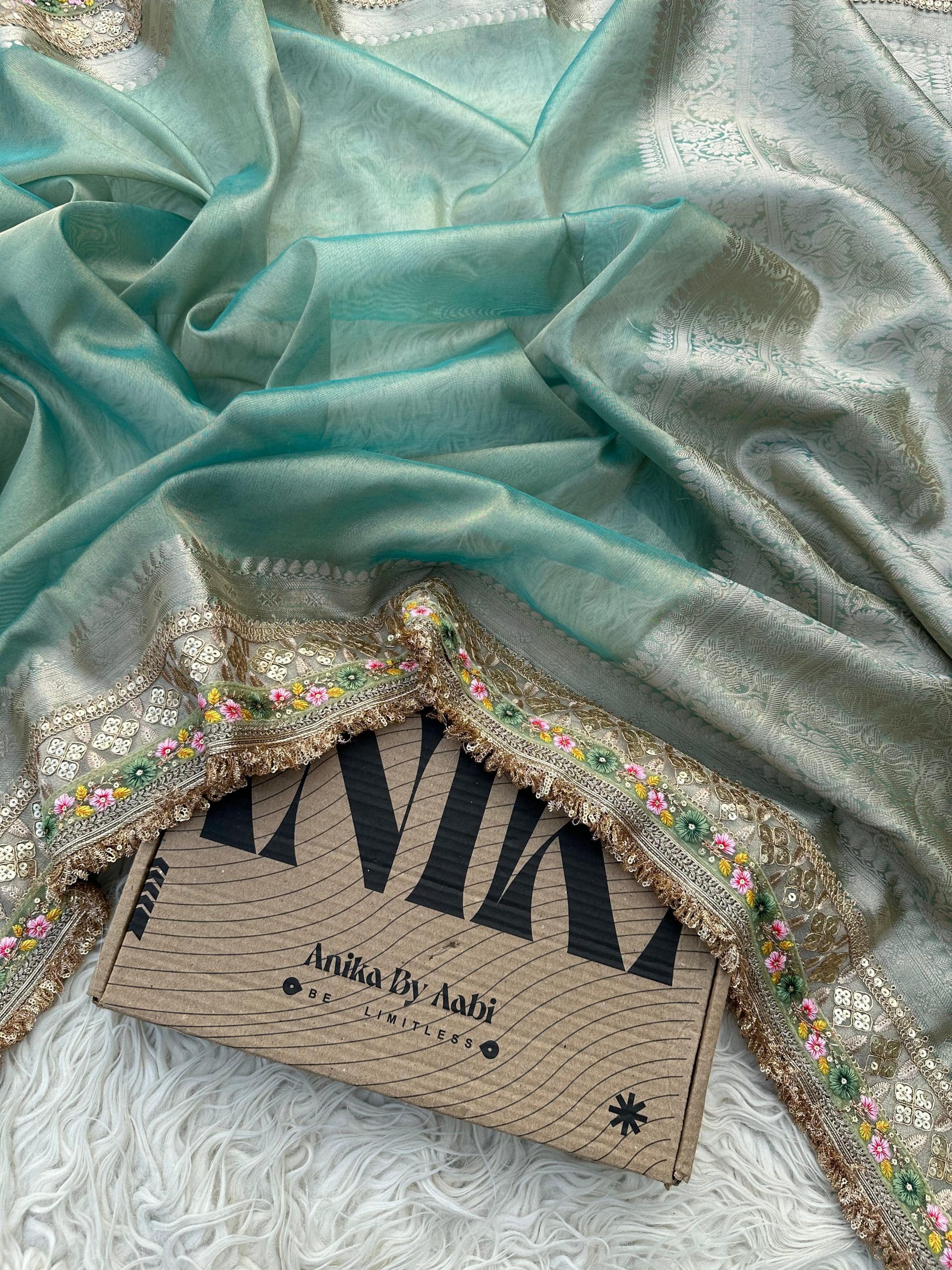 TISSUE LUXE-SKYBLUE SAREE