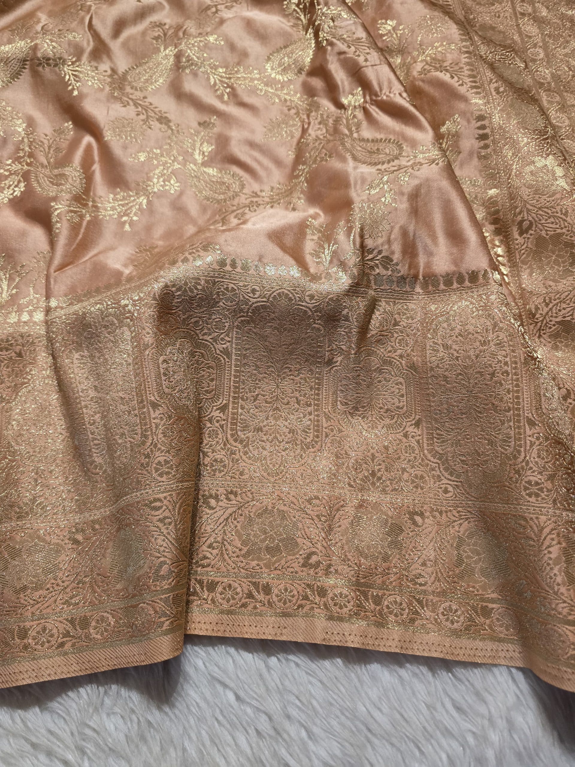 SHOBHI-PASTEL PEACH SAREE