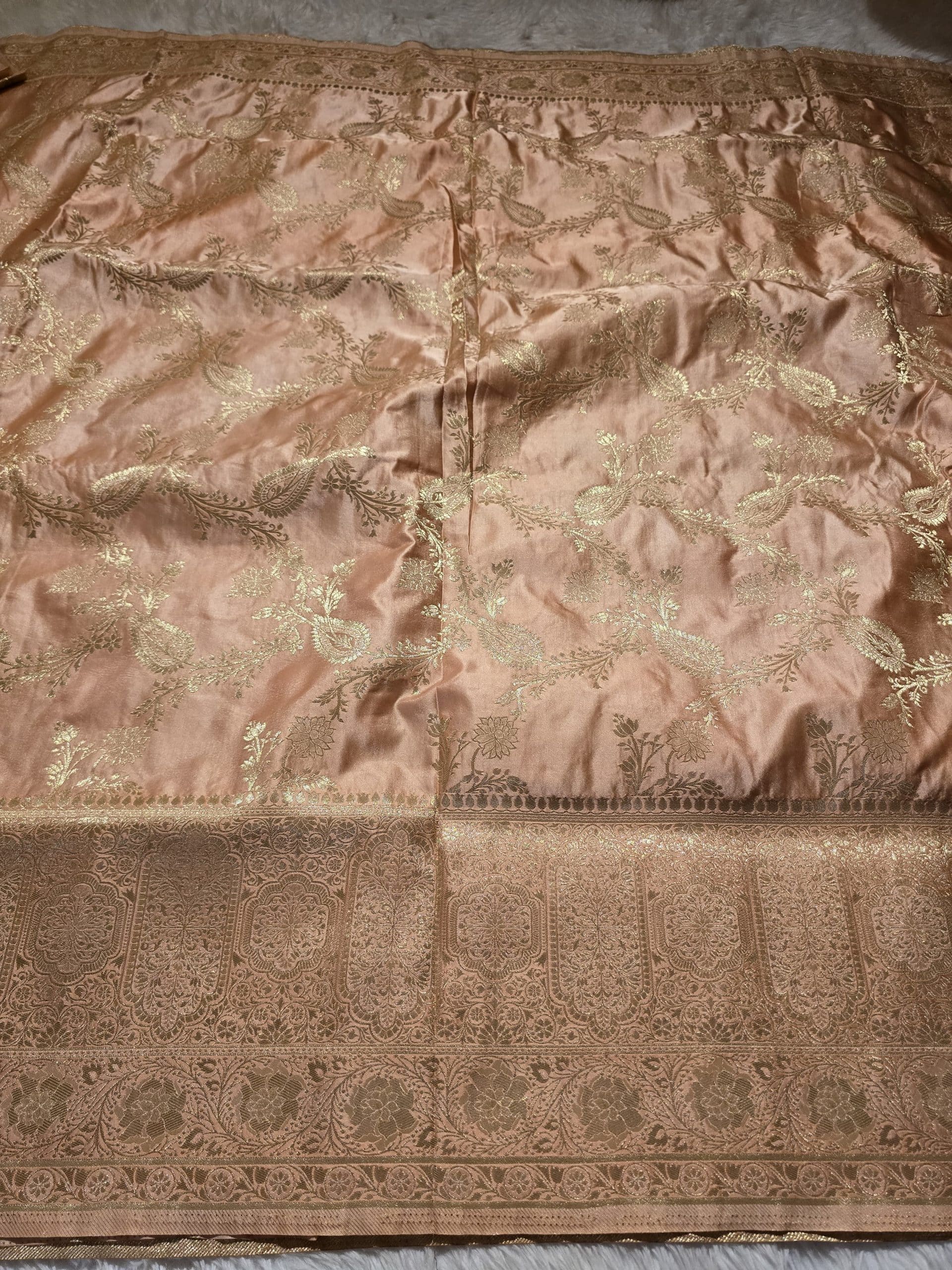 SHOBHI-PASTEL PEACH SAREE