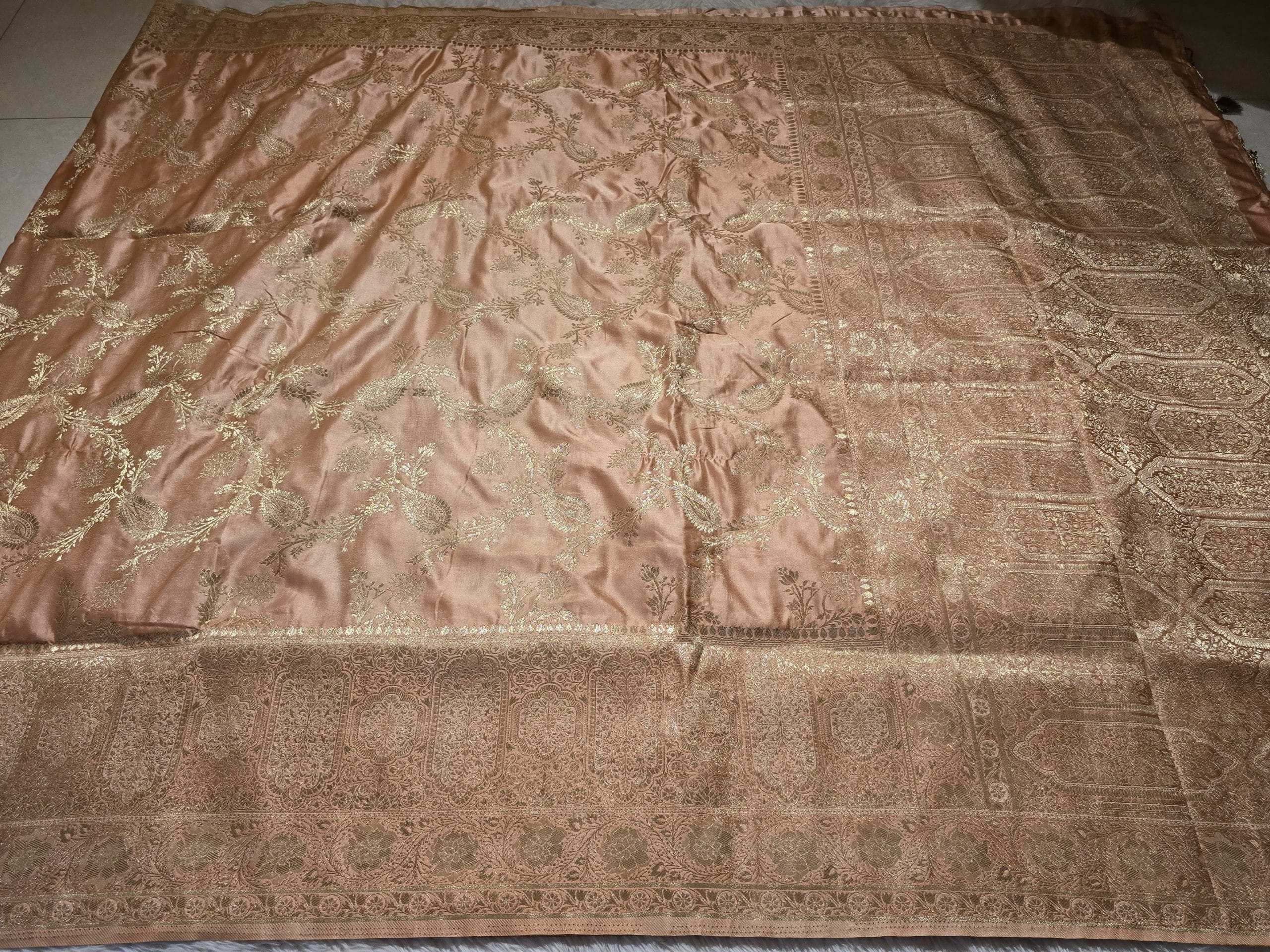 SHOBHI-PASTEL PEACH SAREE