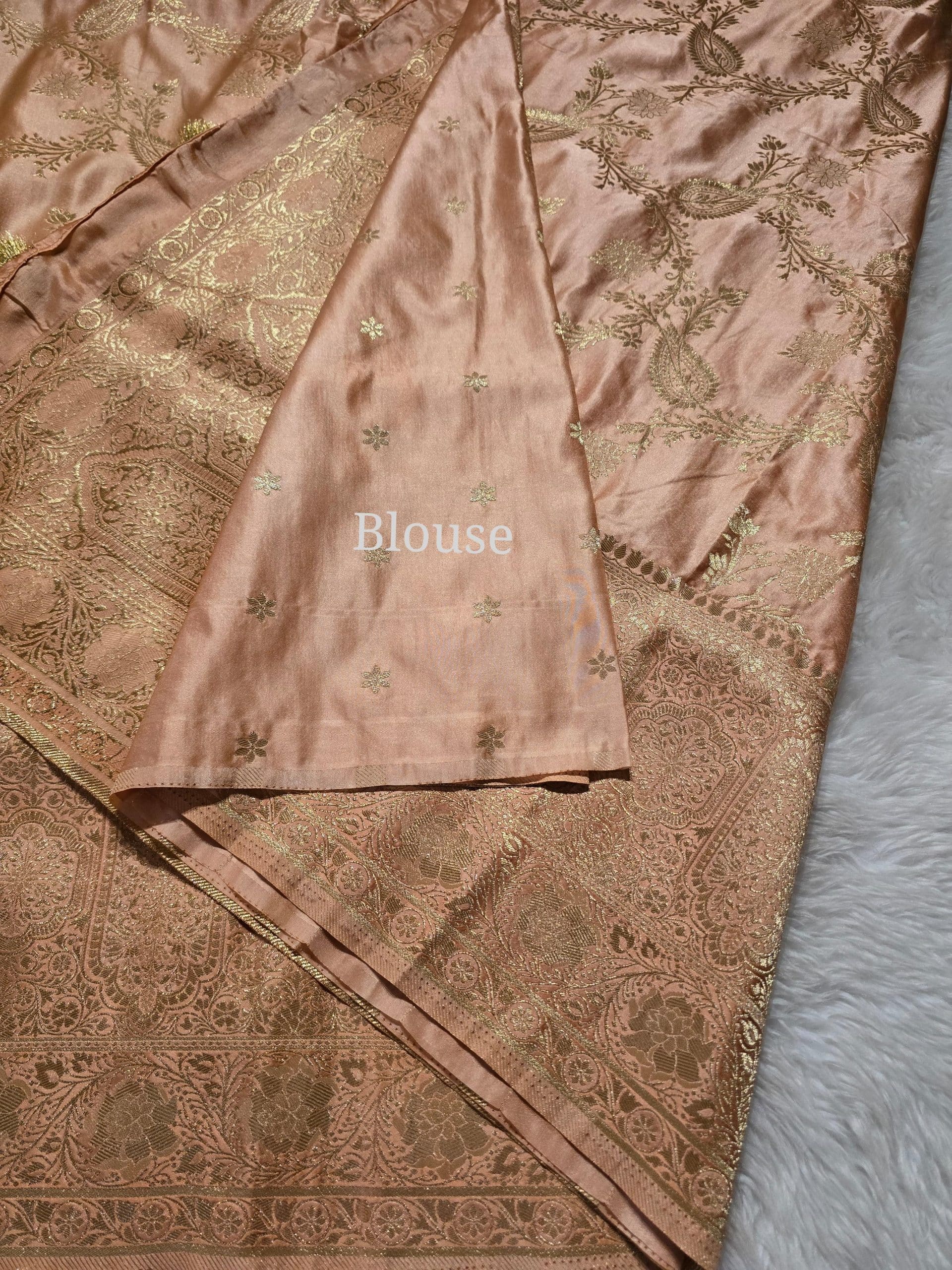 SHOBHI-PASTEL PEACH SAREE