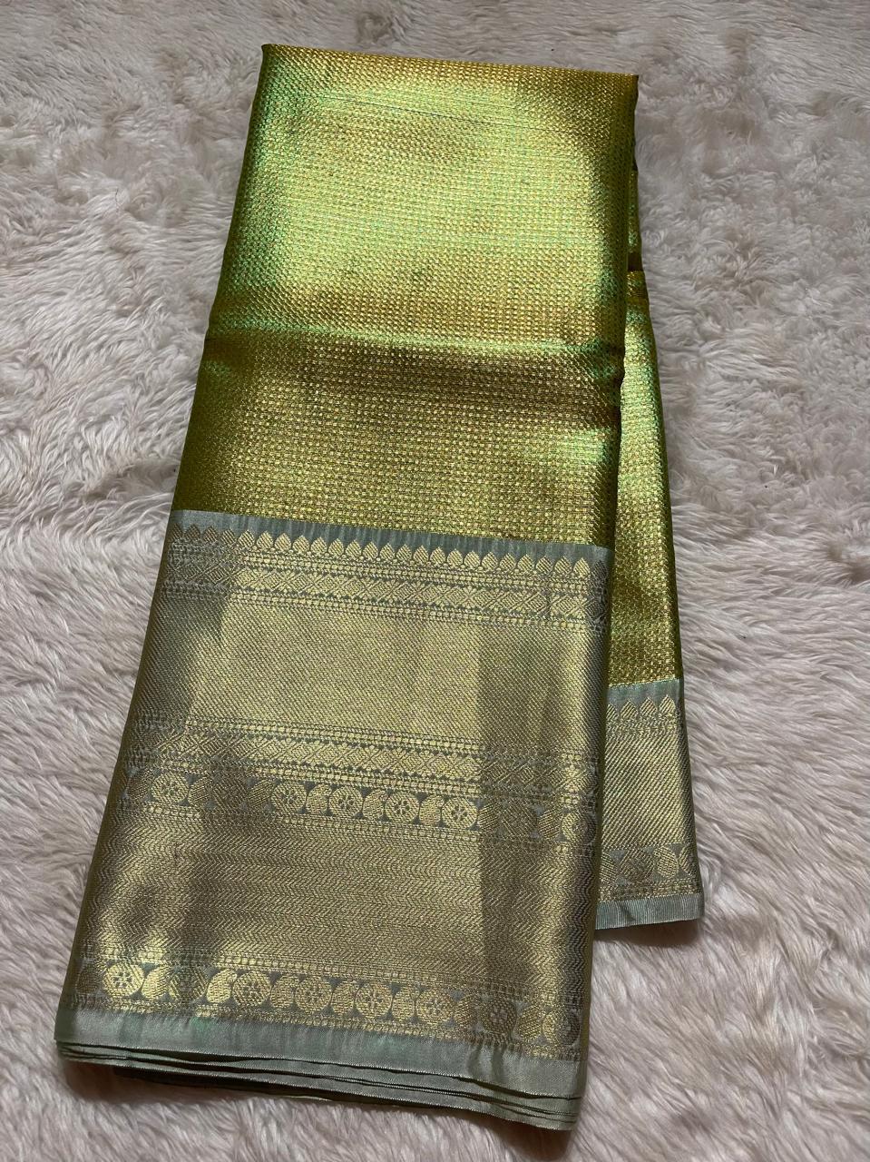 SWAGATH BIG BORDER-GREEN SAREE