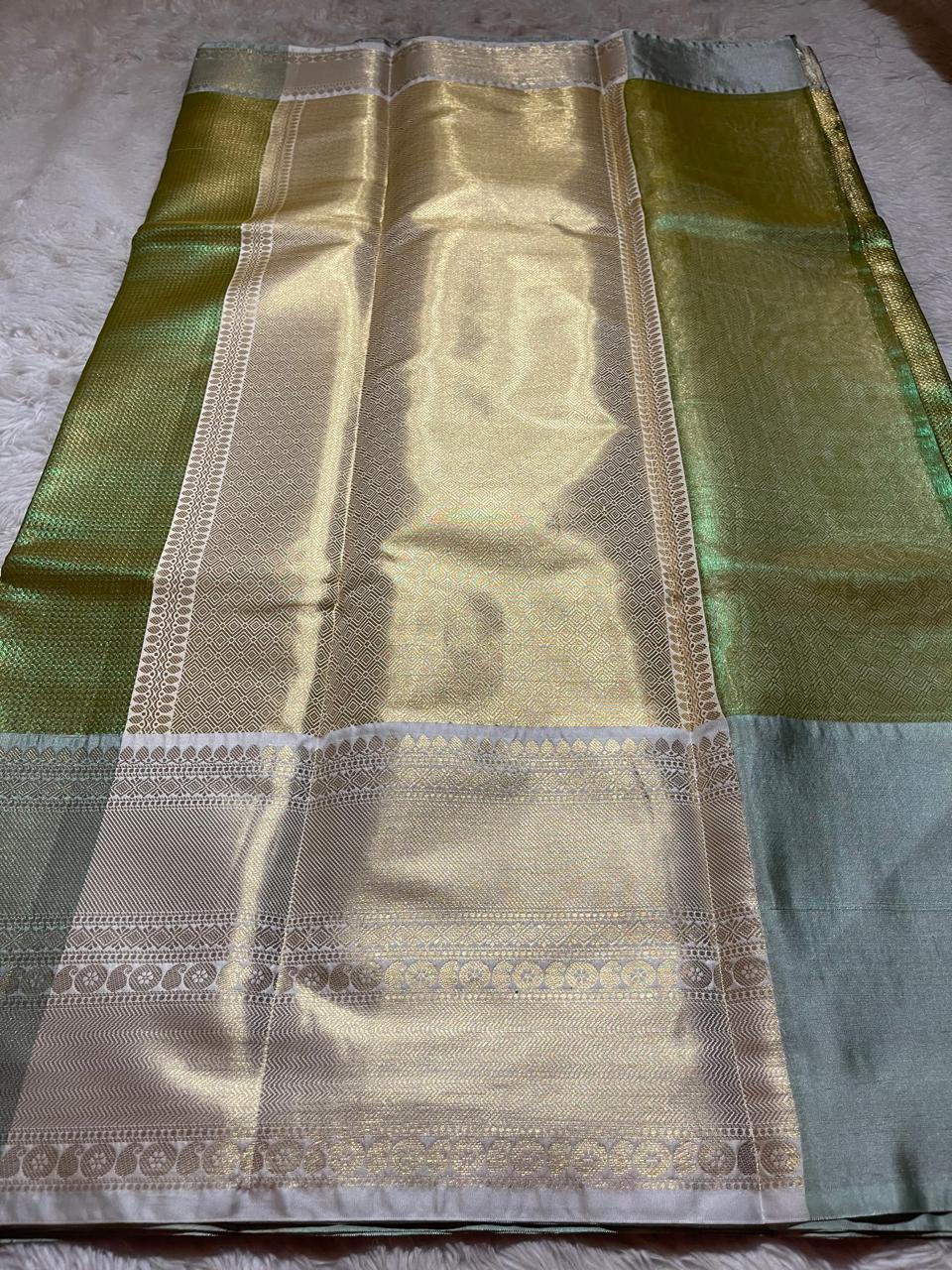 SWAGATH BIG BORDER-GREEN SAREE