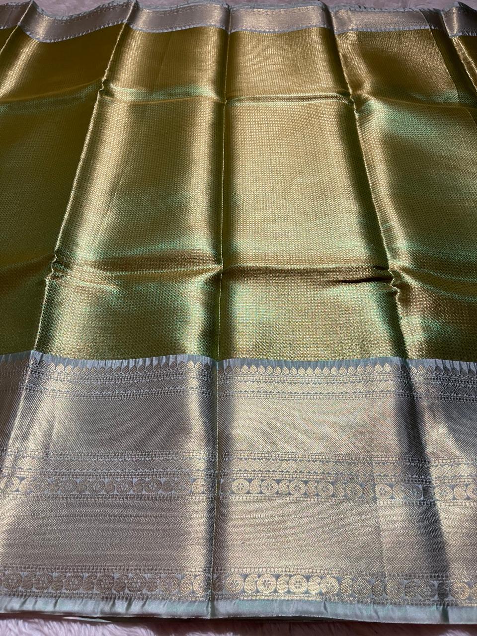 SWAGATH BIG BORDER-GREEN SAREE