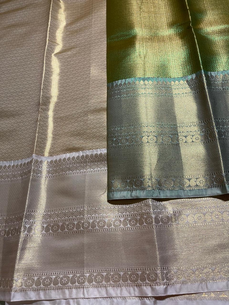SWAGATH BIG BORDER-GREEN SAREE