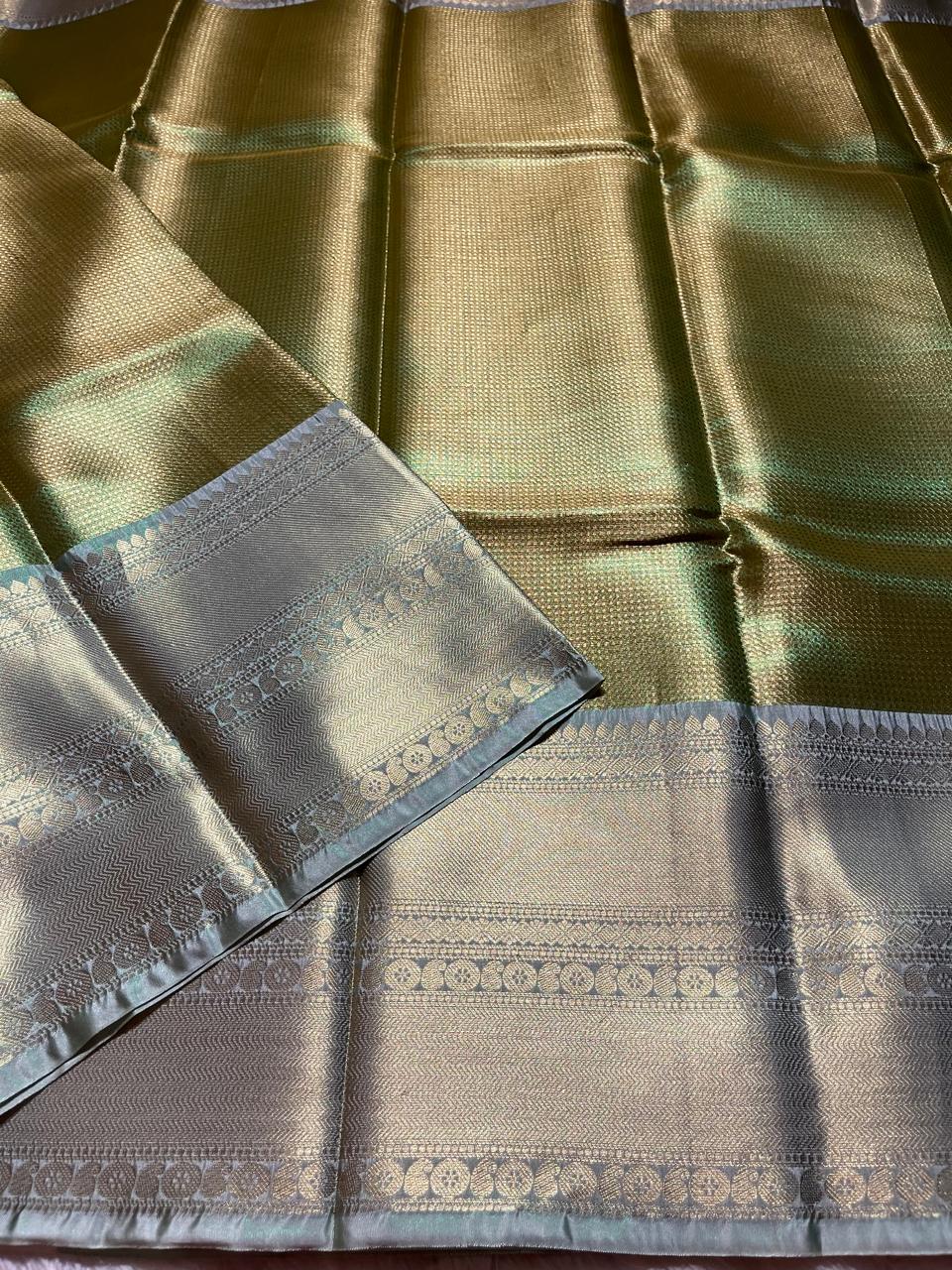 SWAGATH BIG BORDER-GREEN SAREE