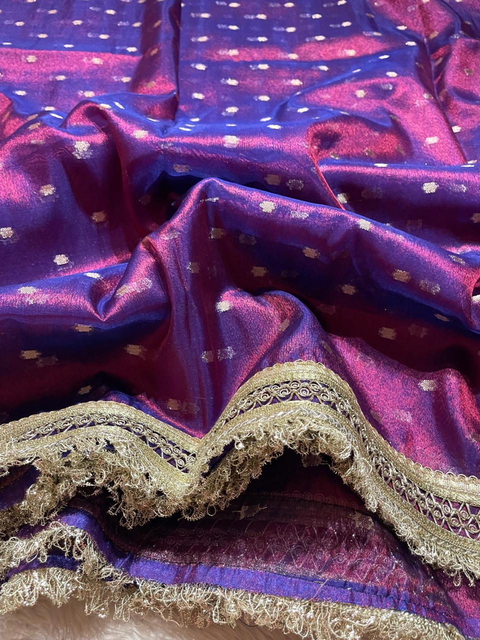 BANARASI LACE-PURPLE DUAL TONE