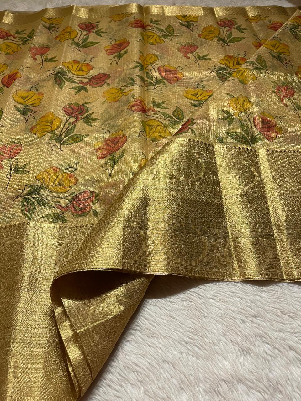 GOLDEN HOUR-ROSES SAREE