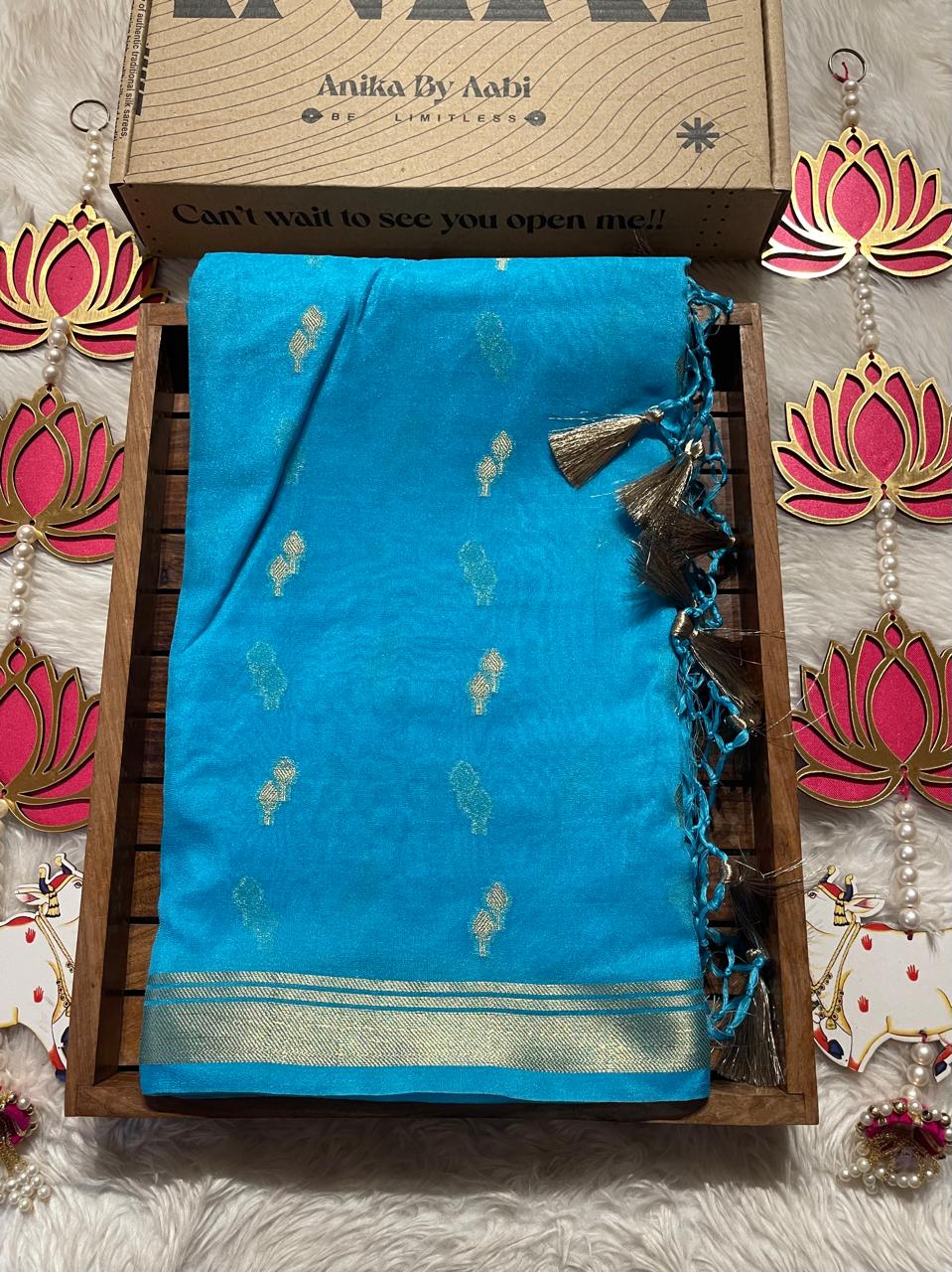DHISHA-SKYBLUE SAREE