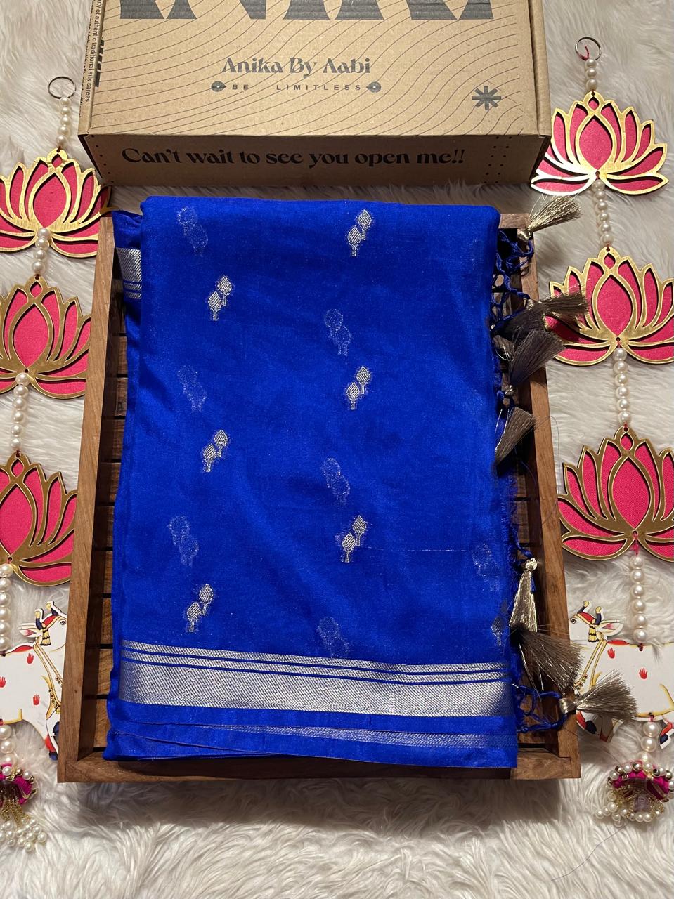 DHISHA-ROYAL BLUE SAREE