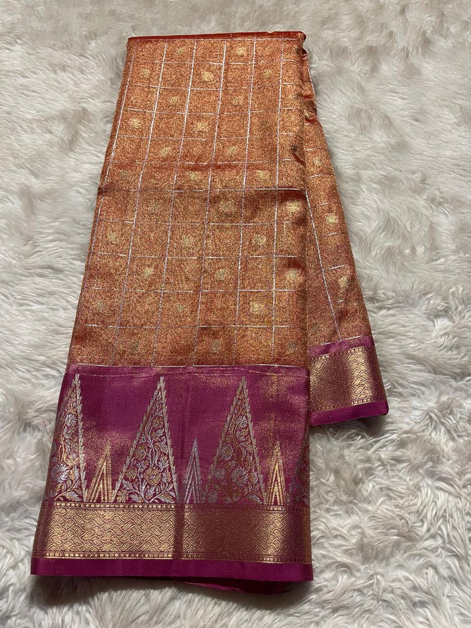 RADHI CHECKS - Festive edit saree
