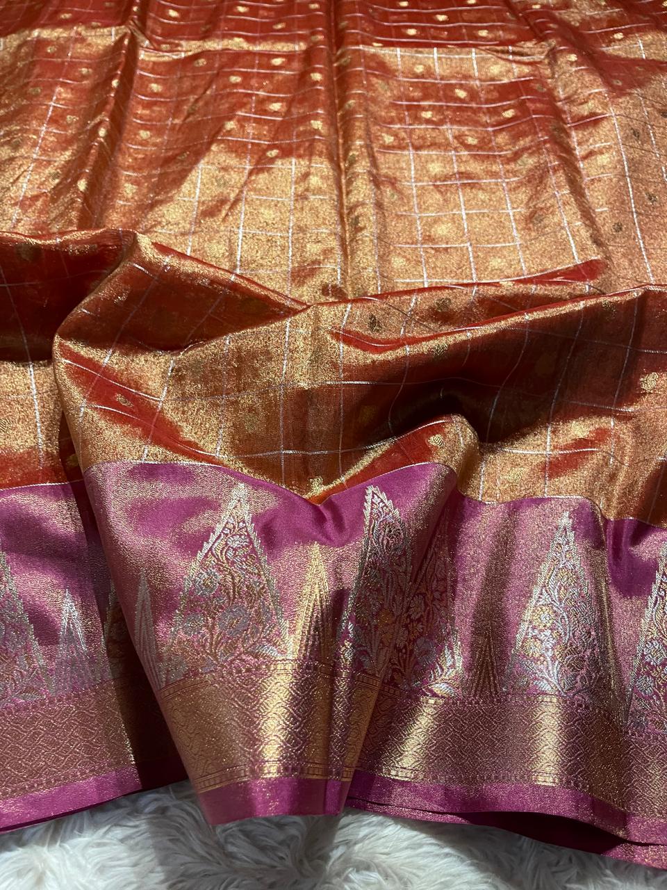 RADHI CHECKS - Festive edit saree