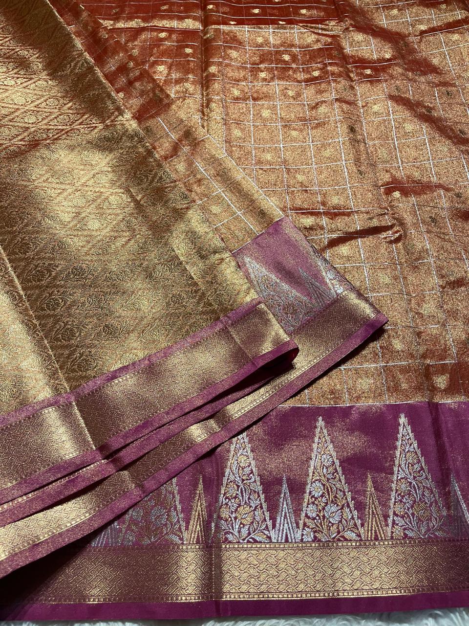 RADHI CHECKS - Festive edit saree