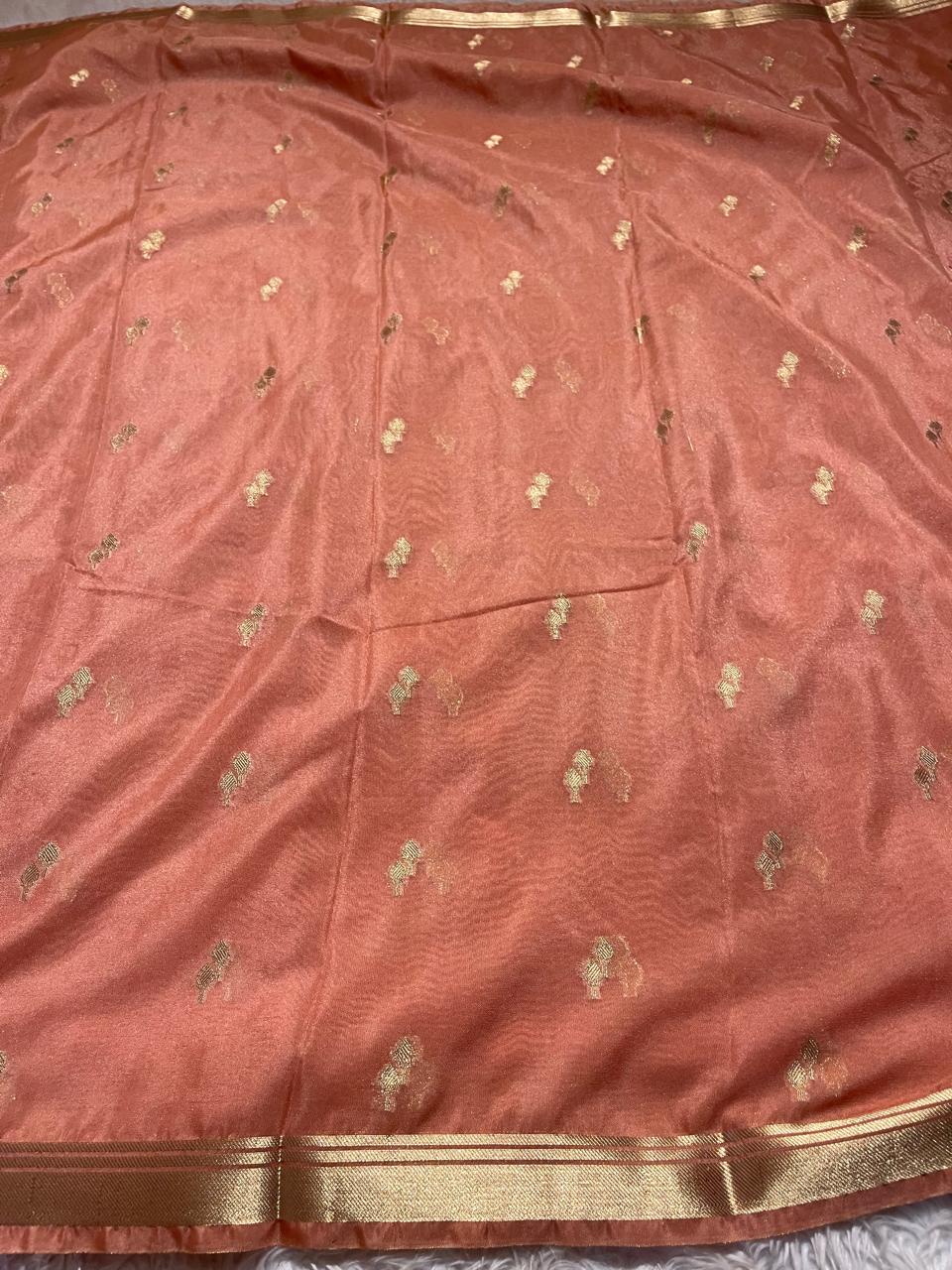 DHISHA-CALIFORNIA PEACH SAREE