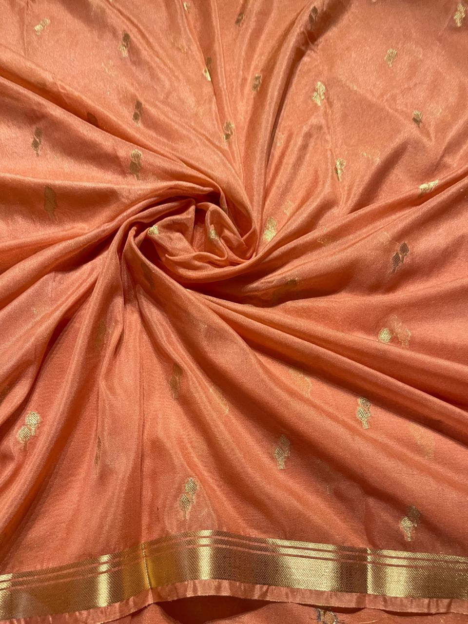 DHISHA-CALIFORNIA PEACH SAREE