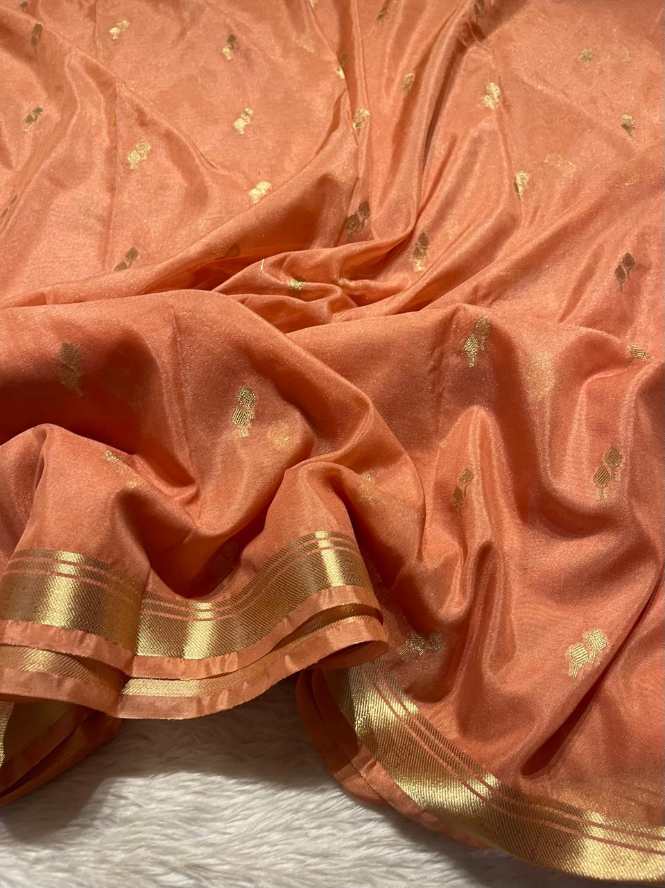DHISHA-CALIFORNIA PEACH SAREE