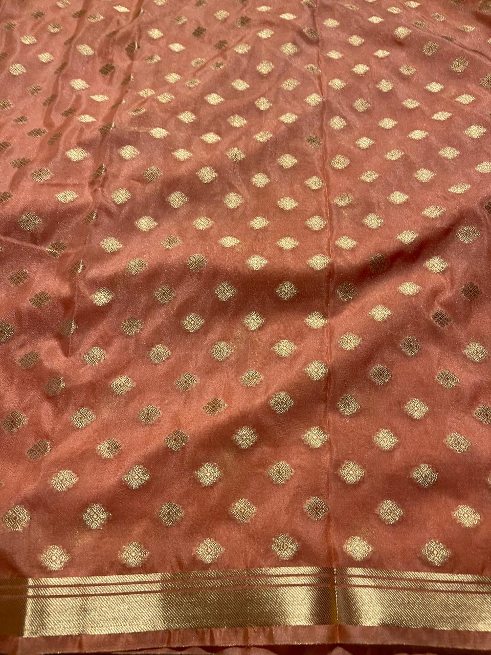 DHISHA-CALIFORNIA PEACH SAREE