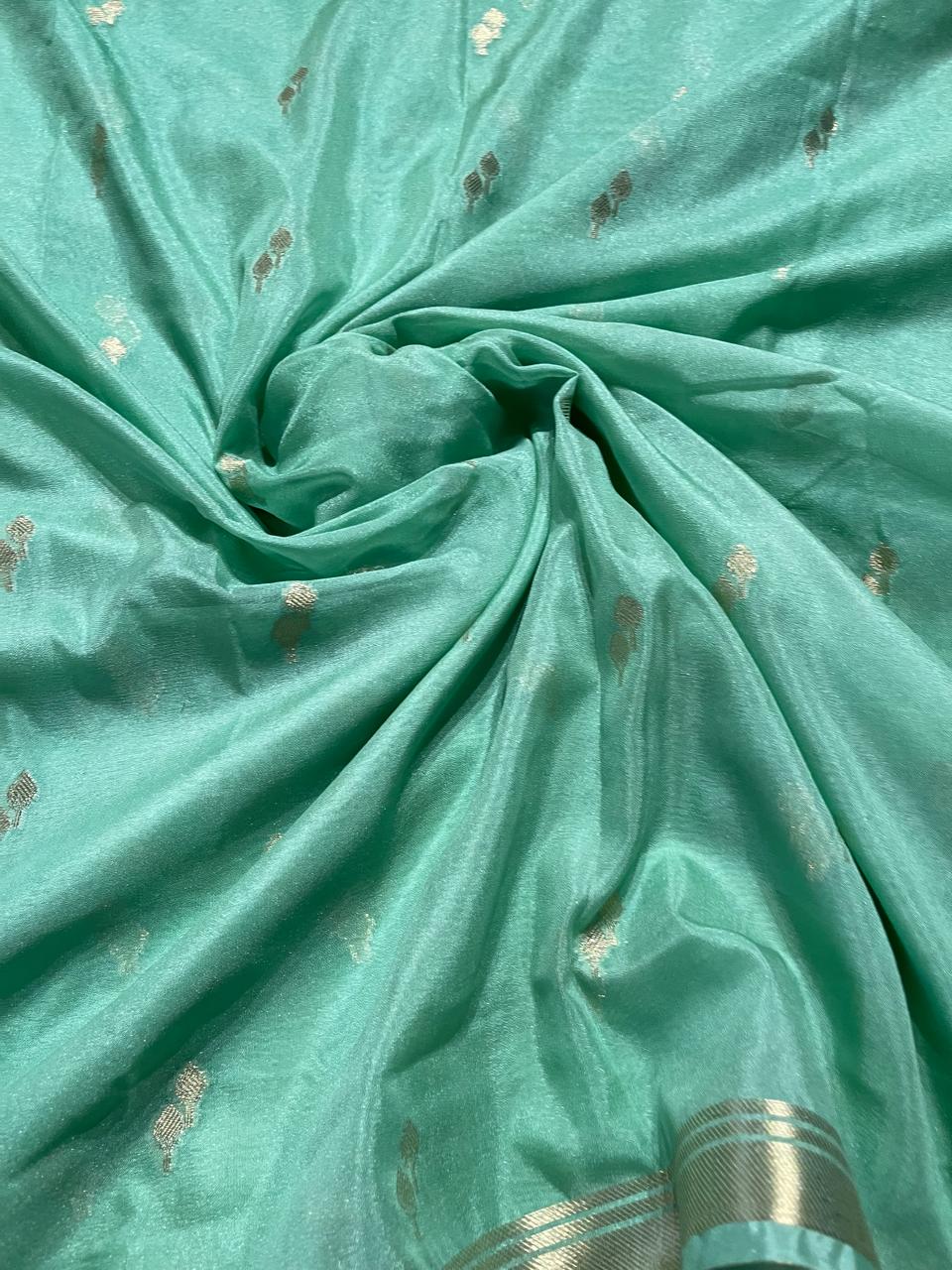 DHISHA-SEAFOAM GREEN SAREE