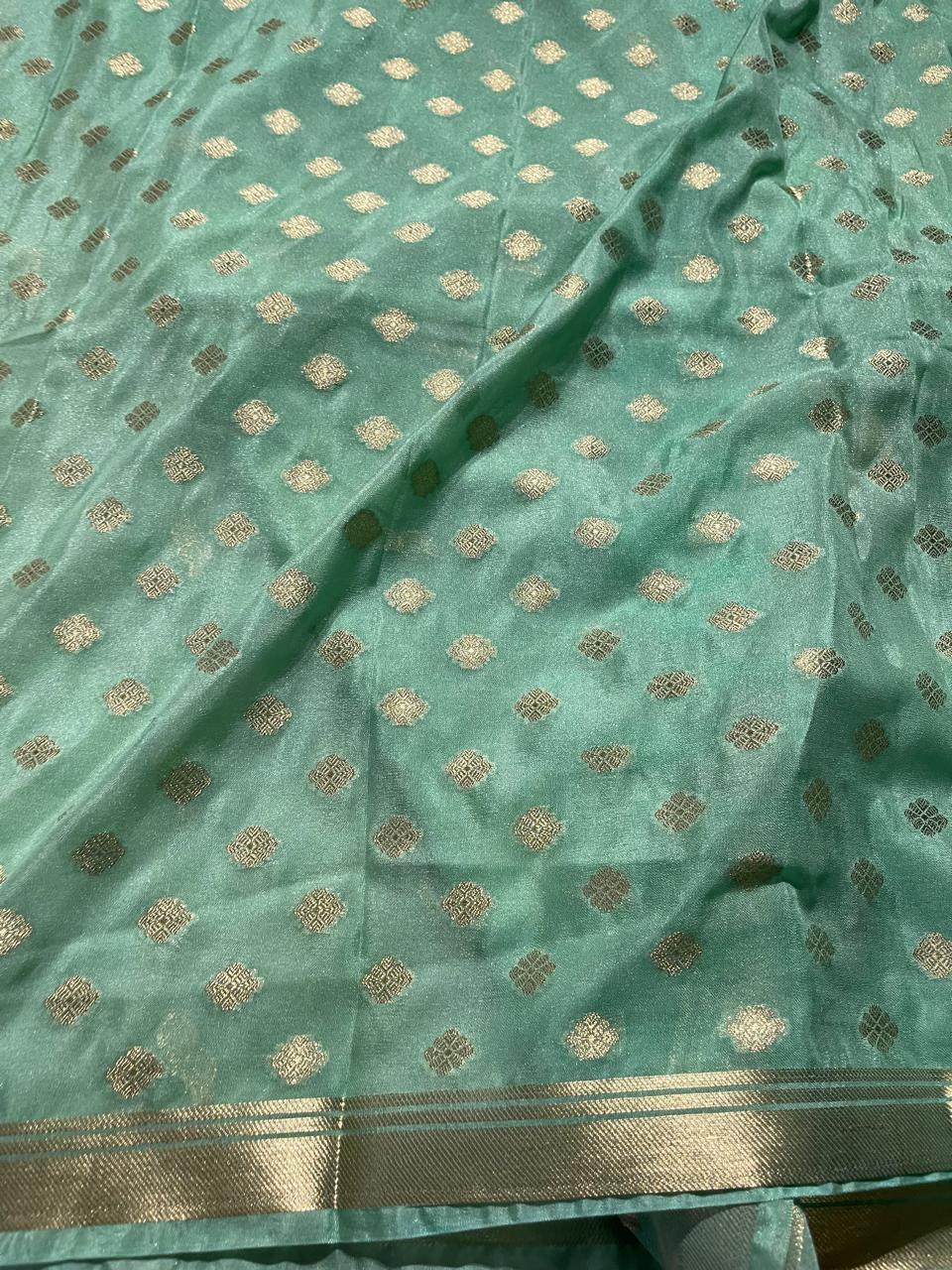 DHISHA-SEAFOAM GREEN SAREE