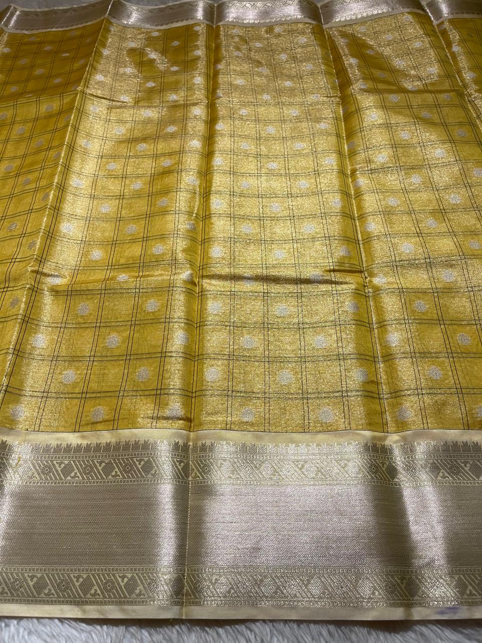 SWAGATH CHECKS-MANGO YELLOW SAREE