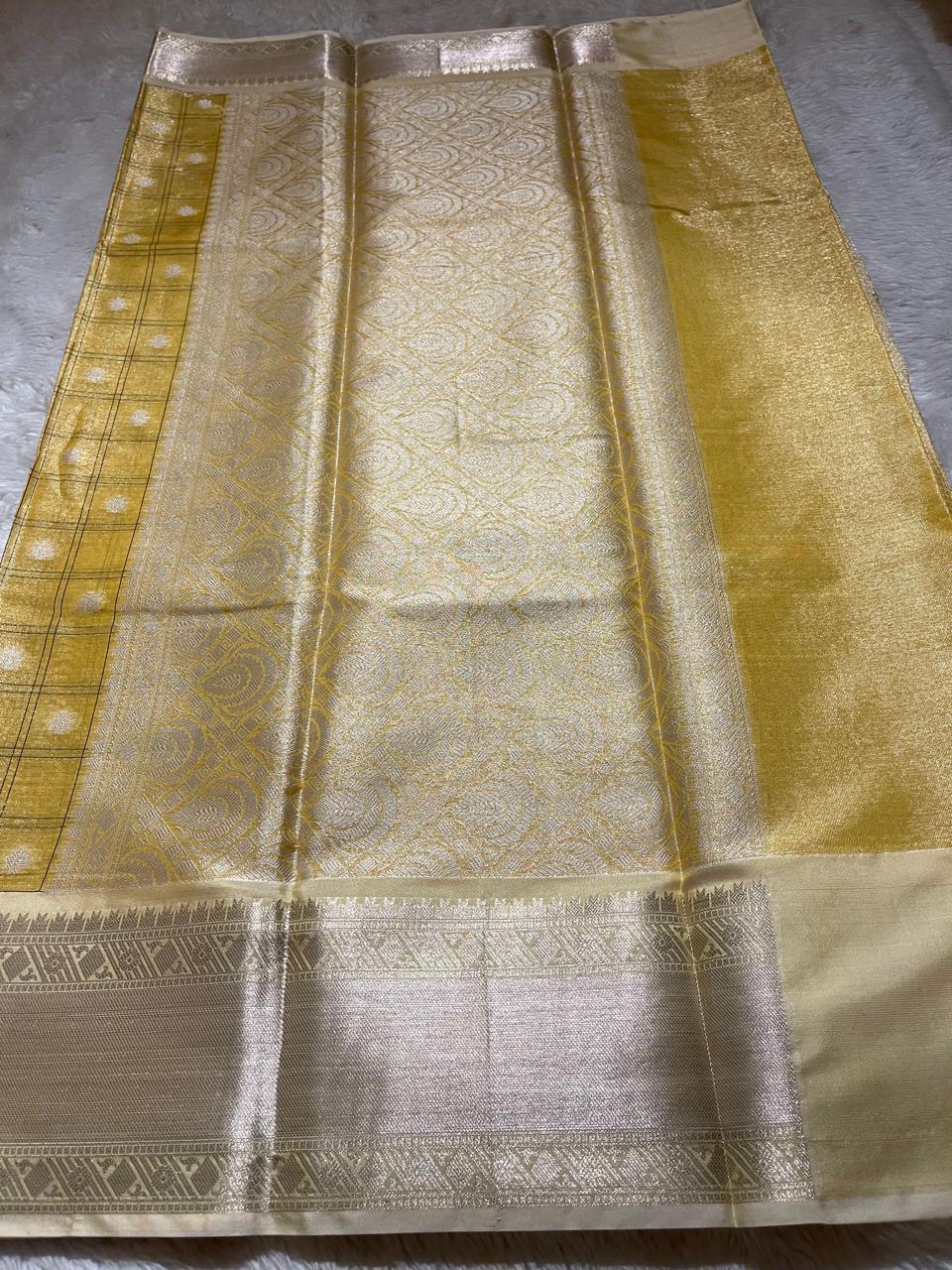SWAGATH CHECKS-MANGO YELLOW SAREE
