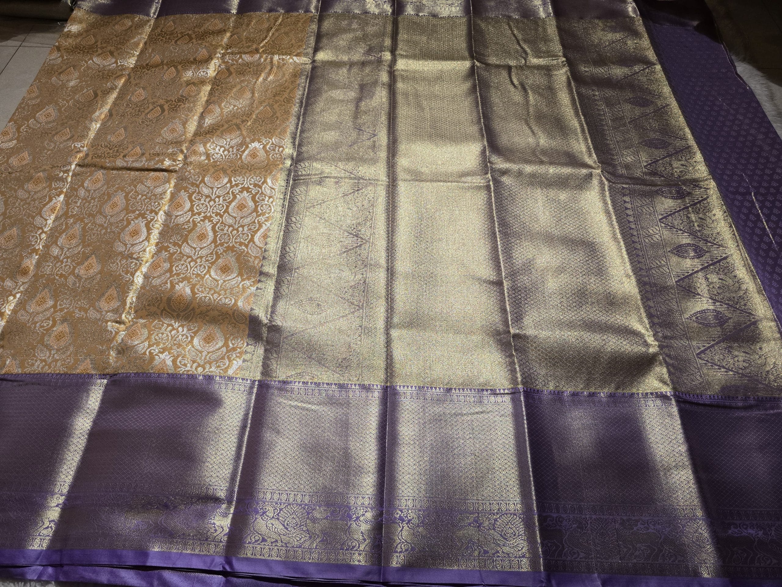 SWAYAMVARAM-YELLOW WITH LILAC BRIDAL EDIT SAREE
