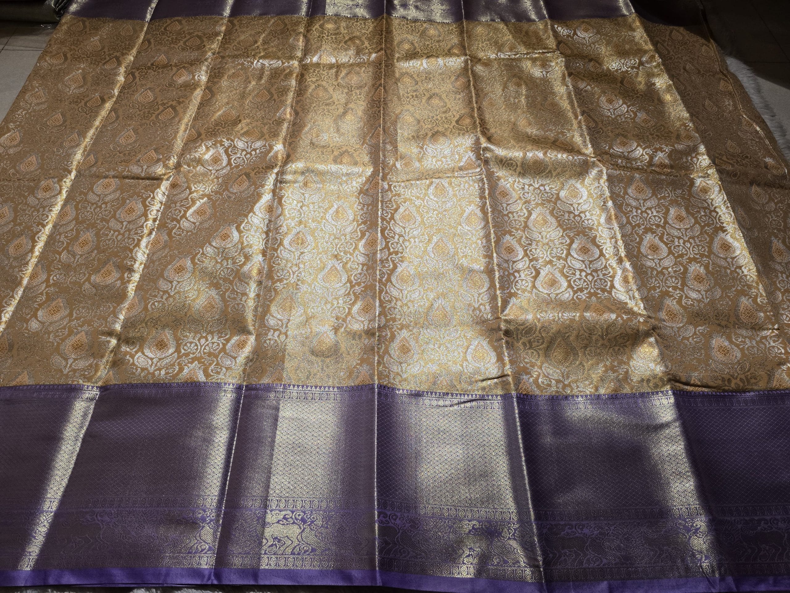 SWAYAMVARAM-YELLOW WITH LILAC BRIDAL EDIT SAREE