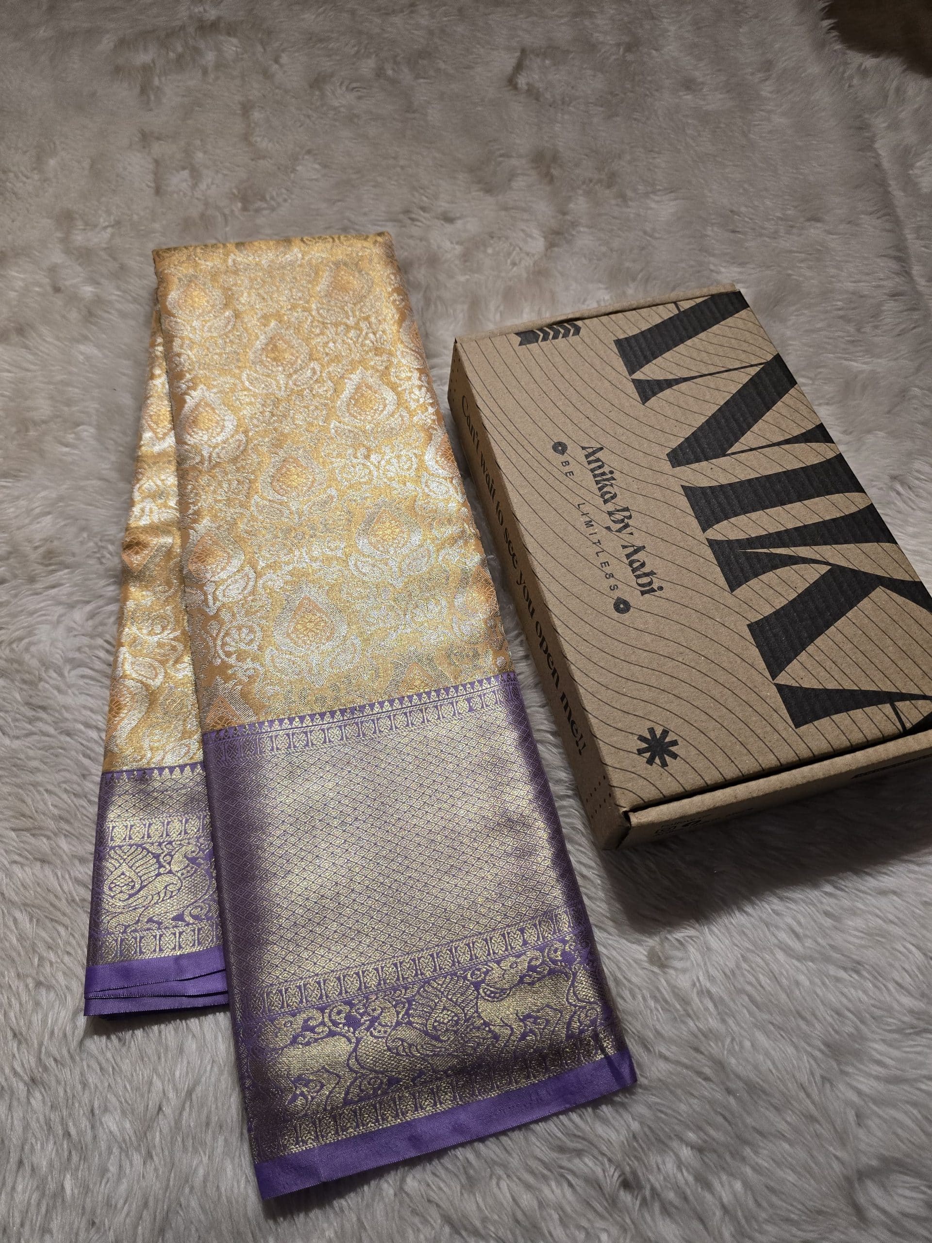 SWAYAMVARAM-YELLOW WITH LILAC BRIDAL EDIT SAREE