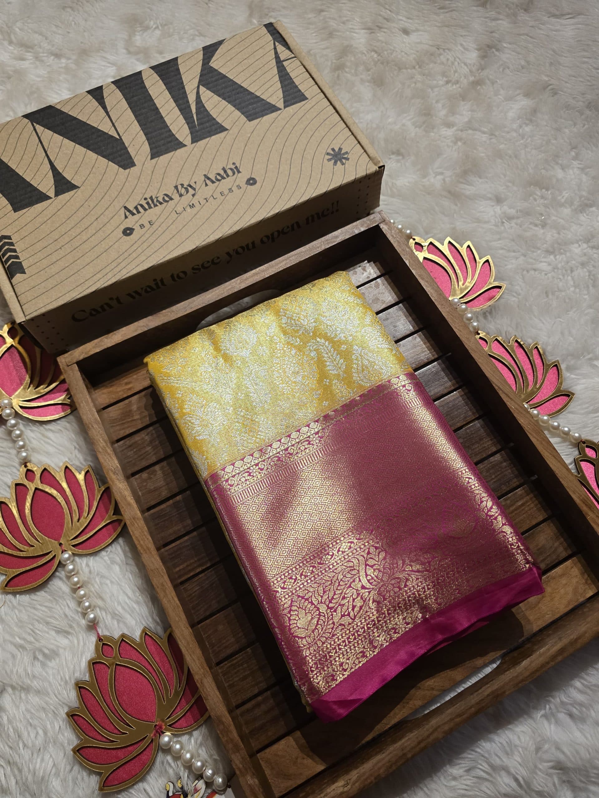 SWAYAMVARAM-BRIDAL YELLOW WITH PINK SAREE