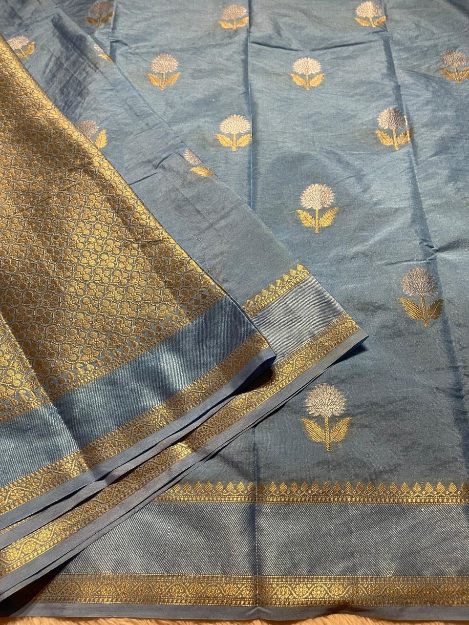 AURA2-SKYBLUE SAREE