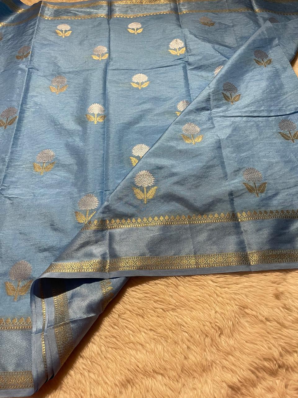 AURA2-SKYBLUE SAREE