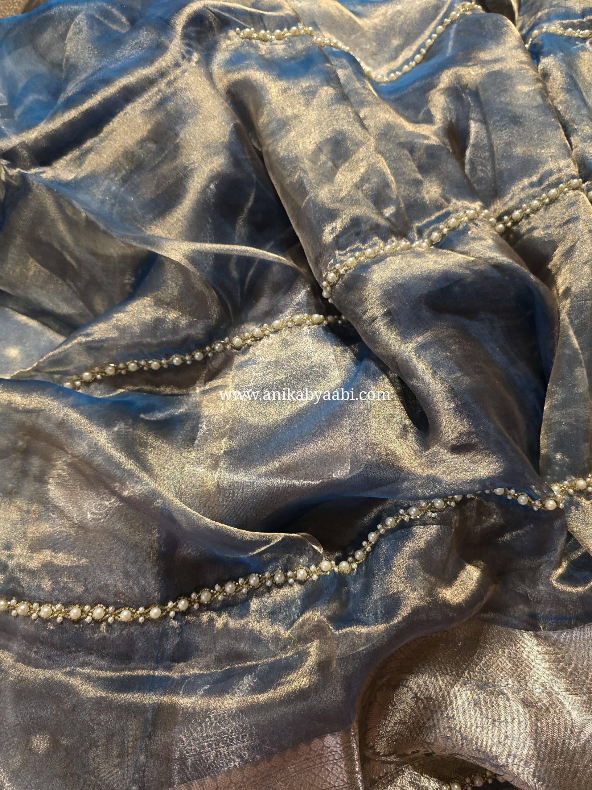 KALKI BRIDAL EDIT-METTALIC BLUE SAREE
