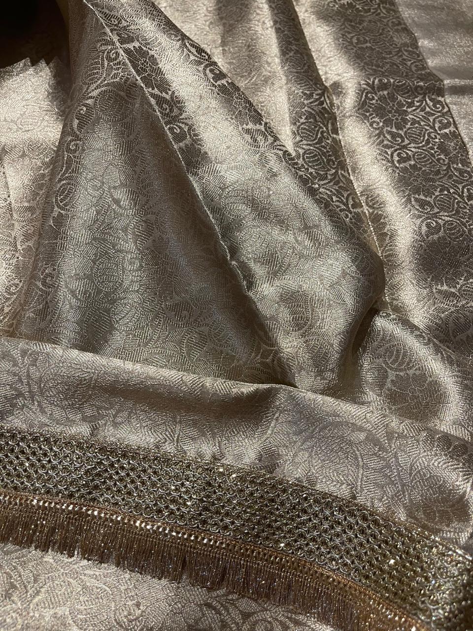 TISSUE LUXE-BEIGE GOLD SAREE