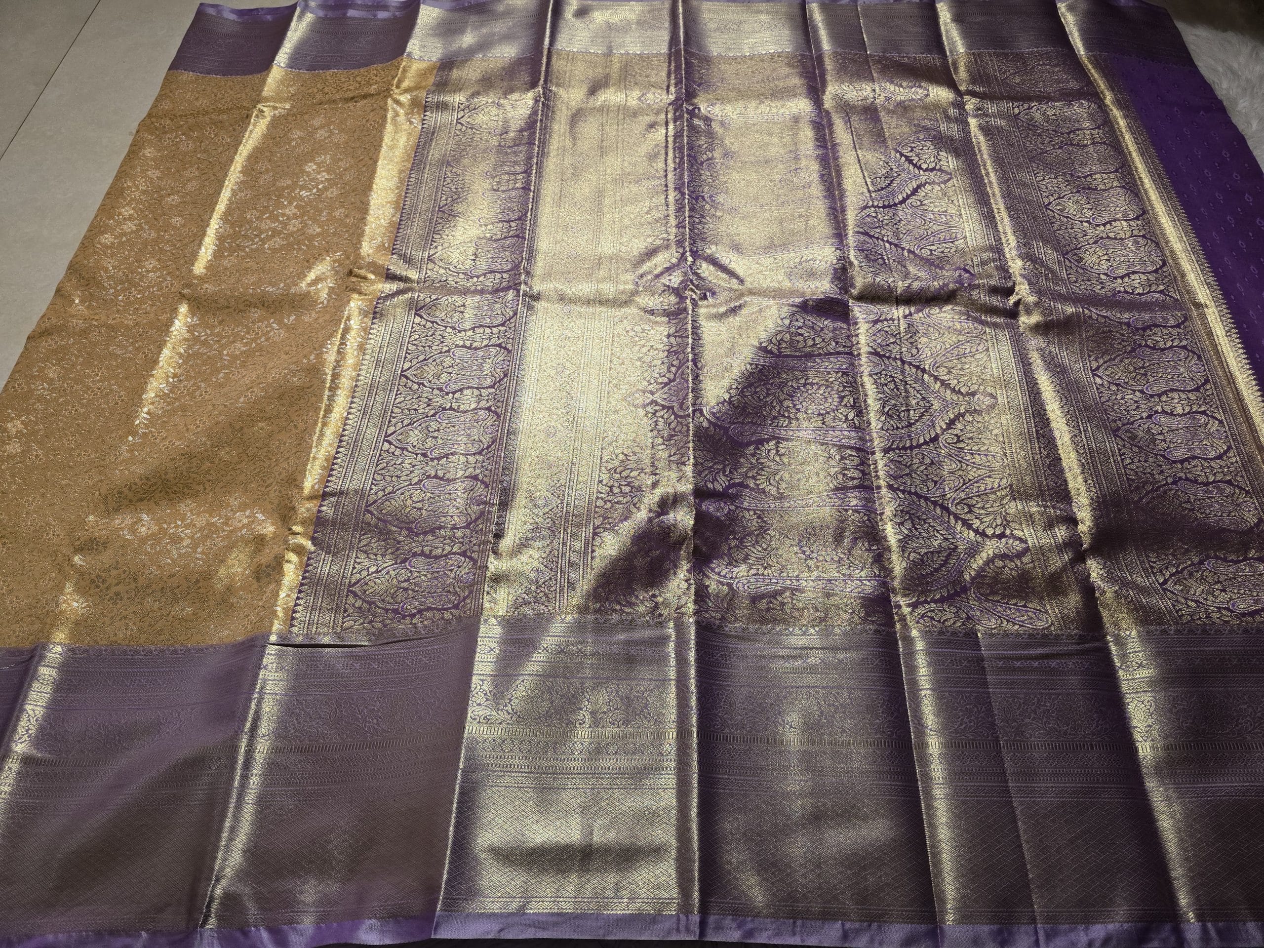 SWAYAMVARAM-YELLOW WITH LAVENDER SAREE