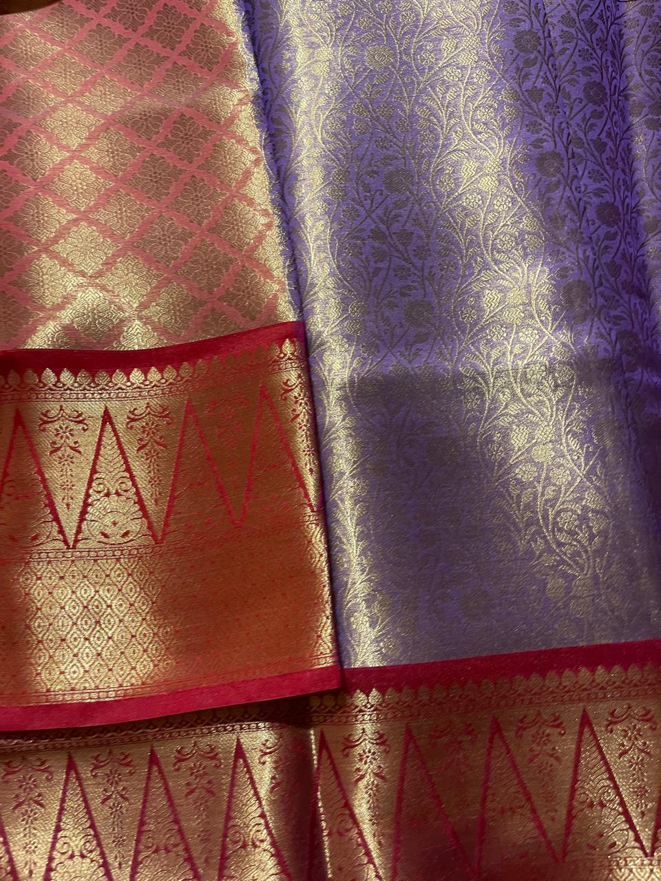 TEMPLE TISSUE-PURPLE SAREE