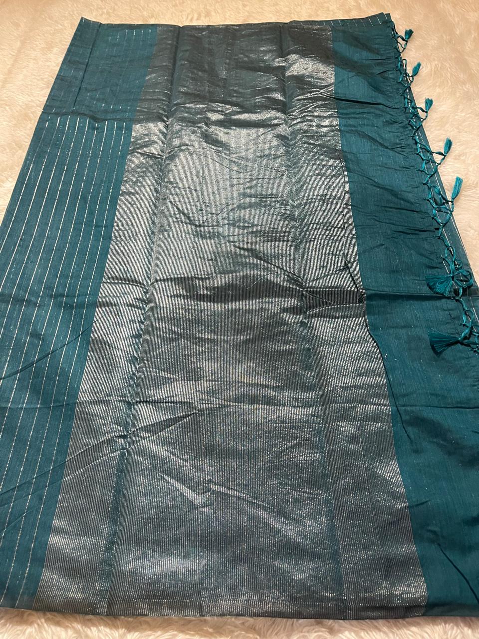 OVIYA-PEACOCK GREEN SAREE