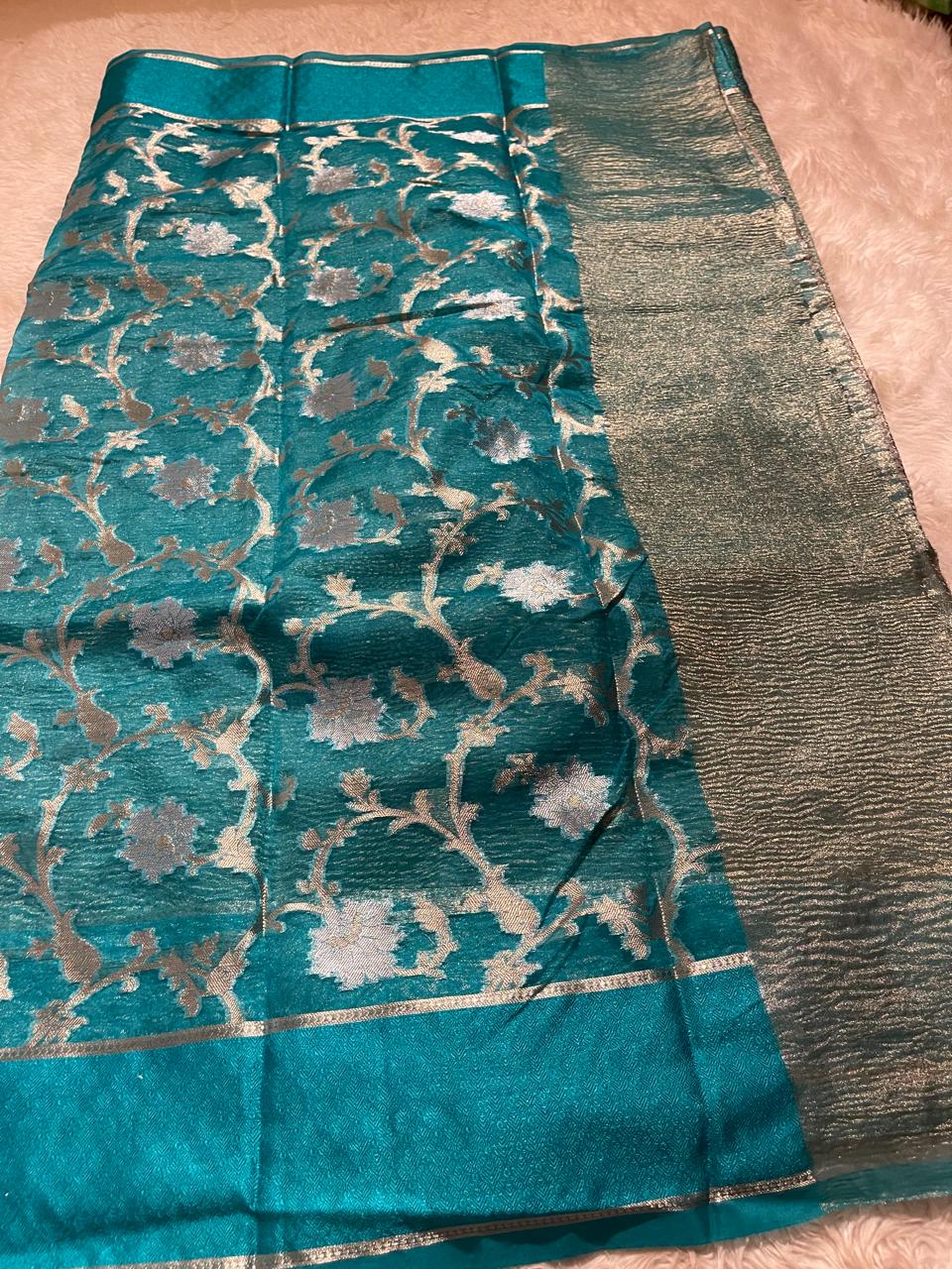CRUSH FLORAL SAREE - RAMABLUE CF03