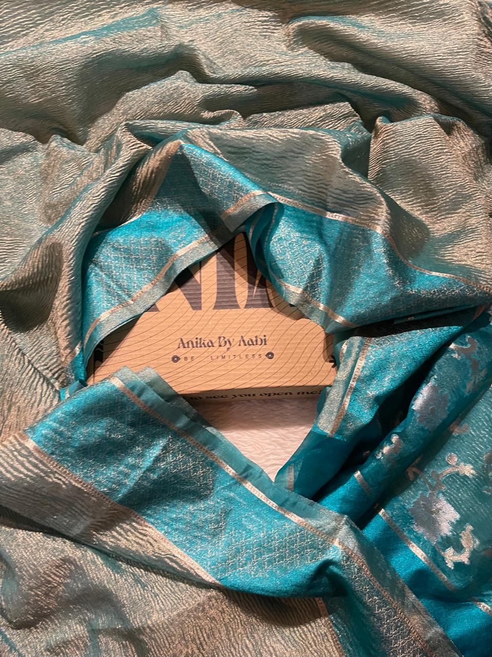 CRUSH FLORAL SAREE - RAMABLUE CF03